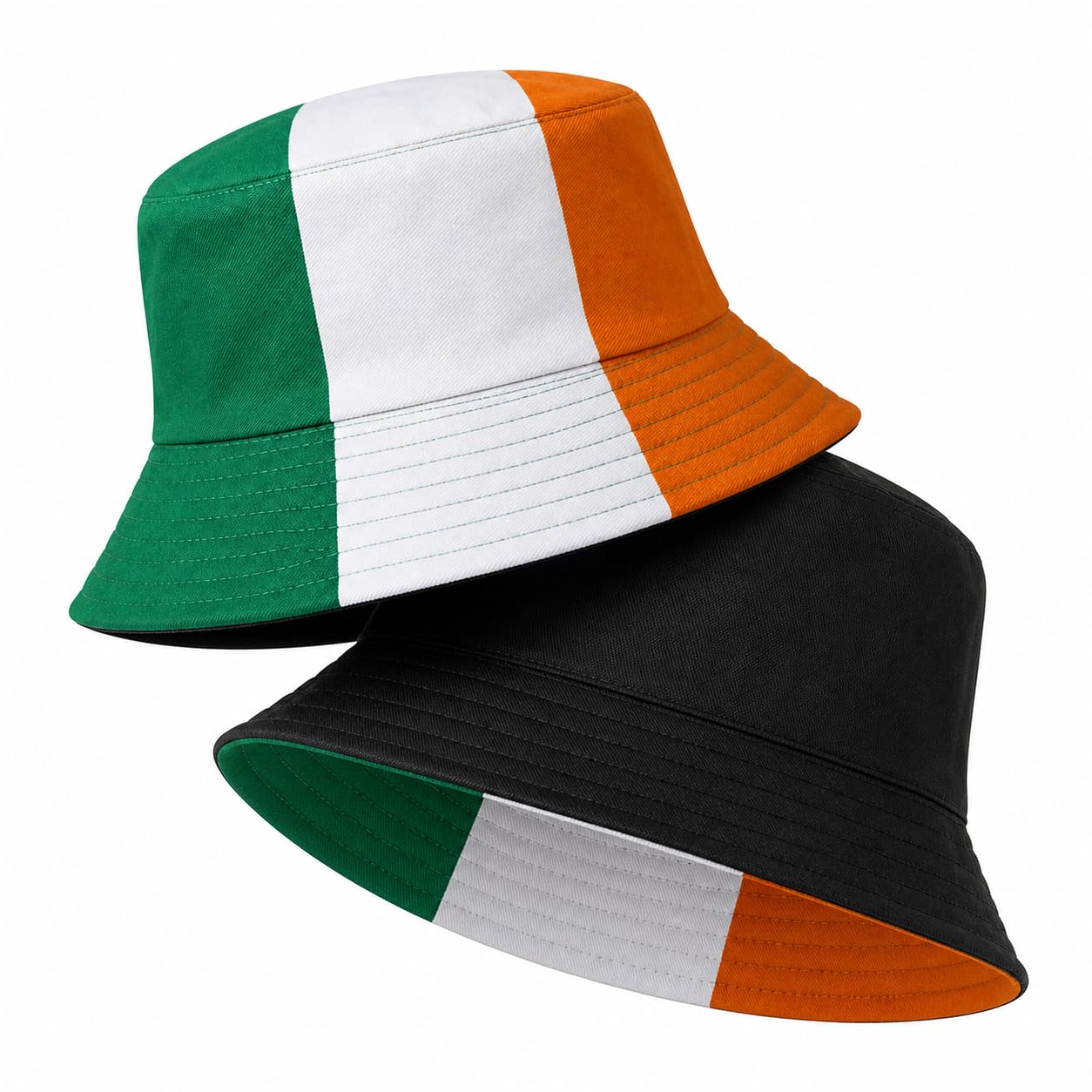 AURALIN Ireland Reversible Bucket Hat Irish Tricolour Polyester 56–58 cm