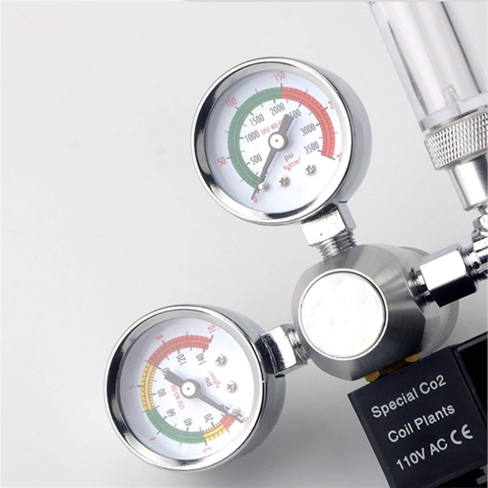 Chauffe-mains Aquarium CO2 Régulateur magnétiques Electrovanne CO2 réservoir de poissons Réduction de la pression du système de contrôle Valve DIY CO2 Kit 220 V 110 V (Size : C)