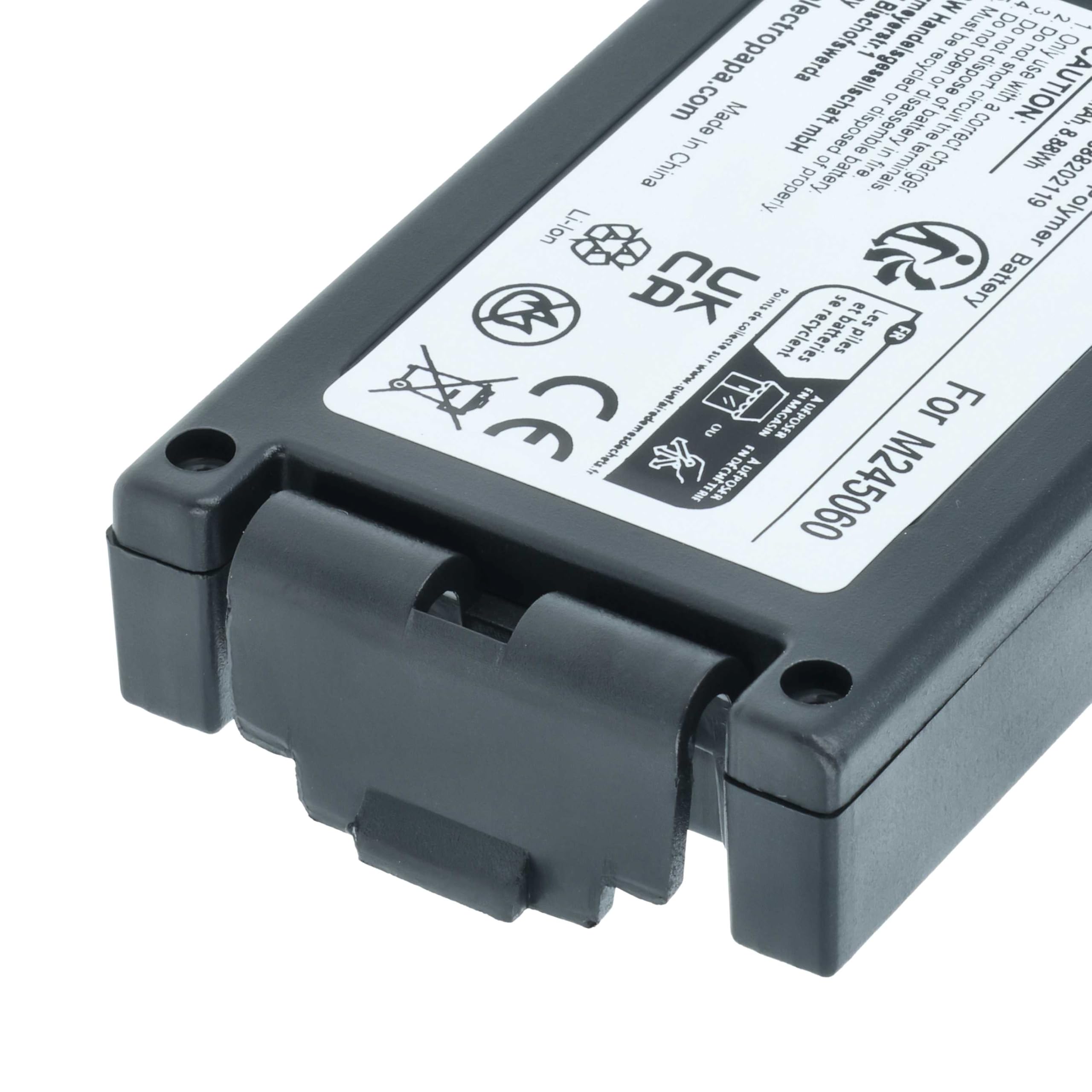 vhbw batteria sostituisce Teleradio M245060, 22.381.2, D00004-02 per Radiocomando Industriale, Telecomando (2400mAh, 3,7V, Li-Ion) - Nero