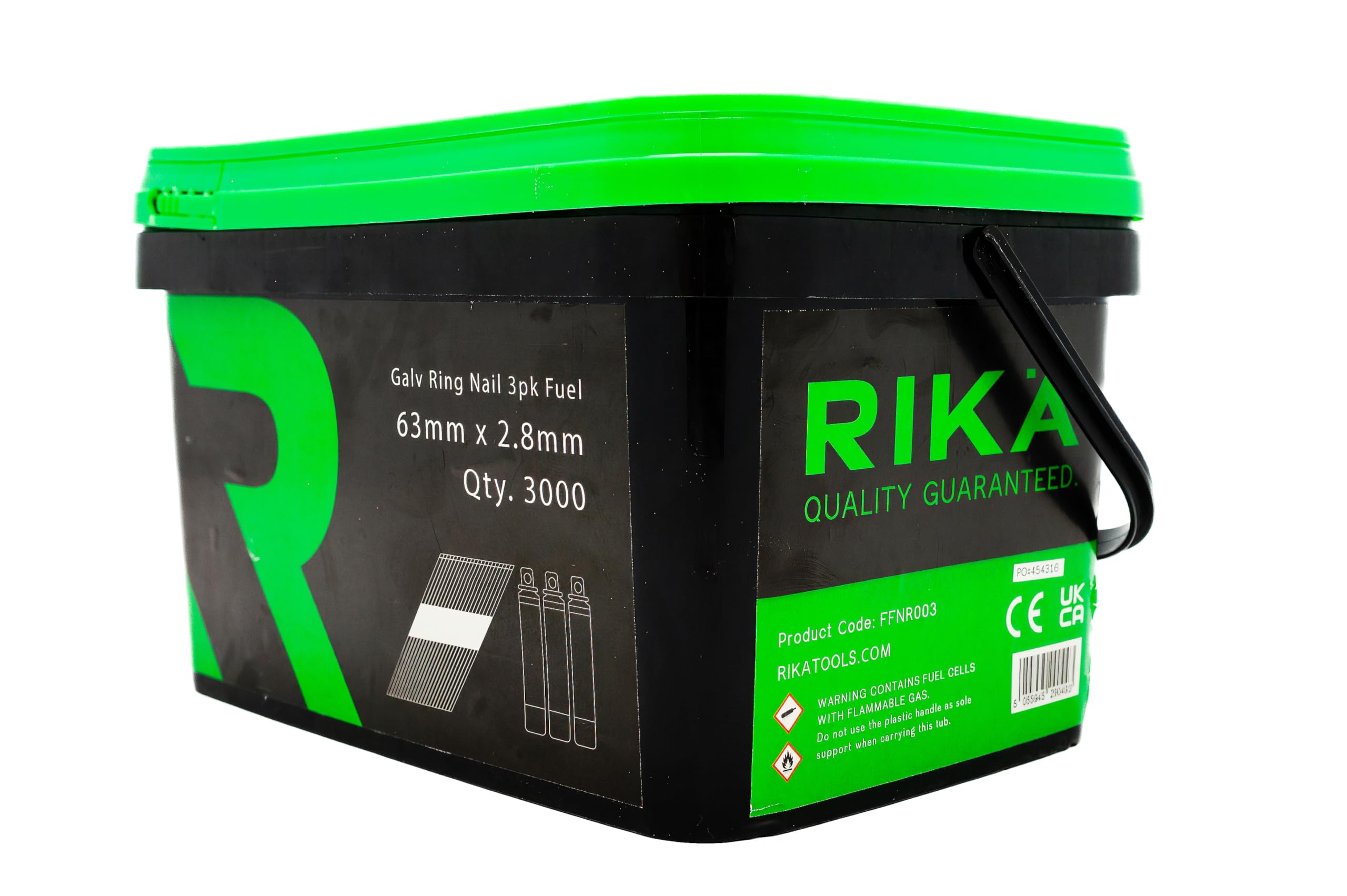 Rikä FFNR009 1st Fix Collated Nails Galv Ring 63 x 2.8mm 3000pk (No Fuel)