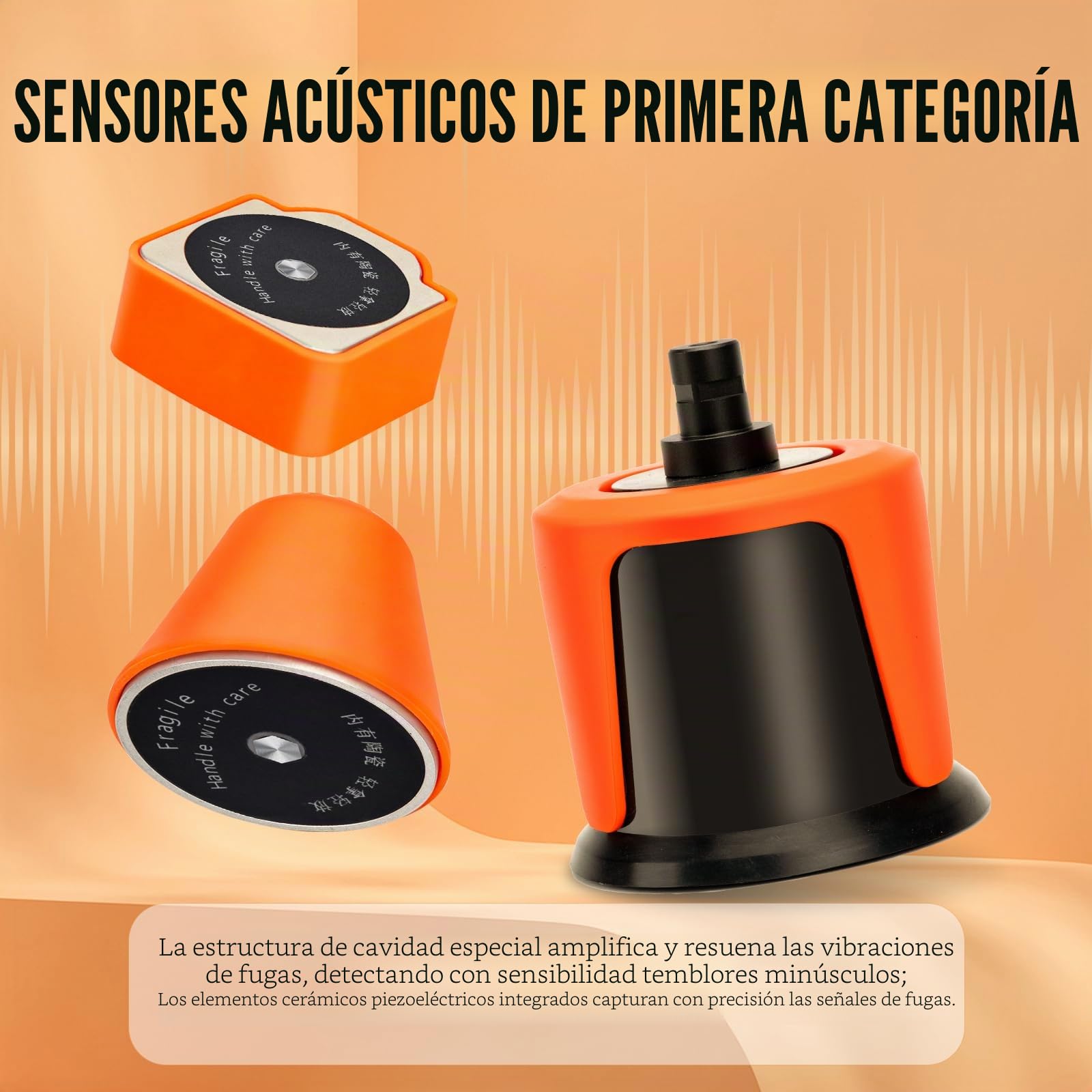 L5000 Detector de Fugas de Agua Subterráneas Multisensor 5 Metros Profundidad con Sensores Medio Vertical Horizontal para Pared Interior Exterior Pantalla Táctil Profesional