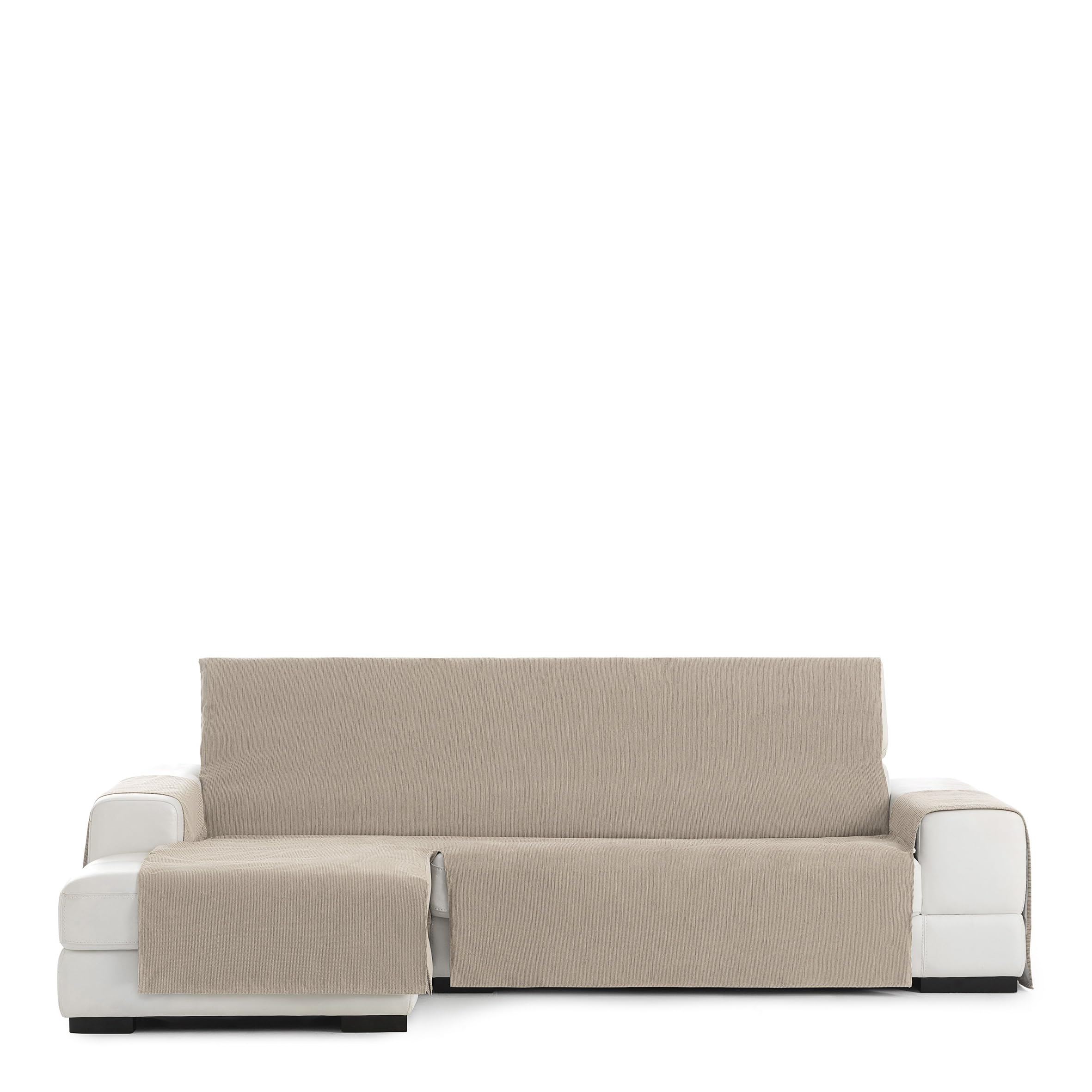 Eysa Rabat practica chaise longue cover 240cm., color 01/camel, left-frontal view