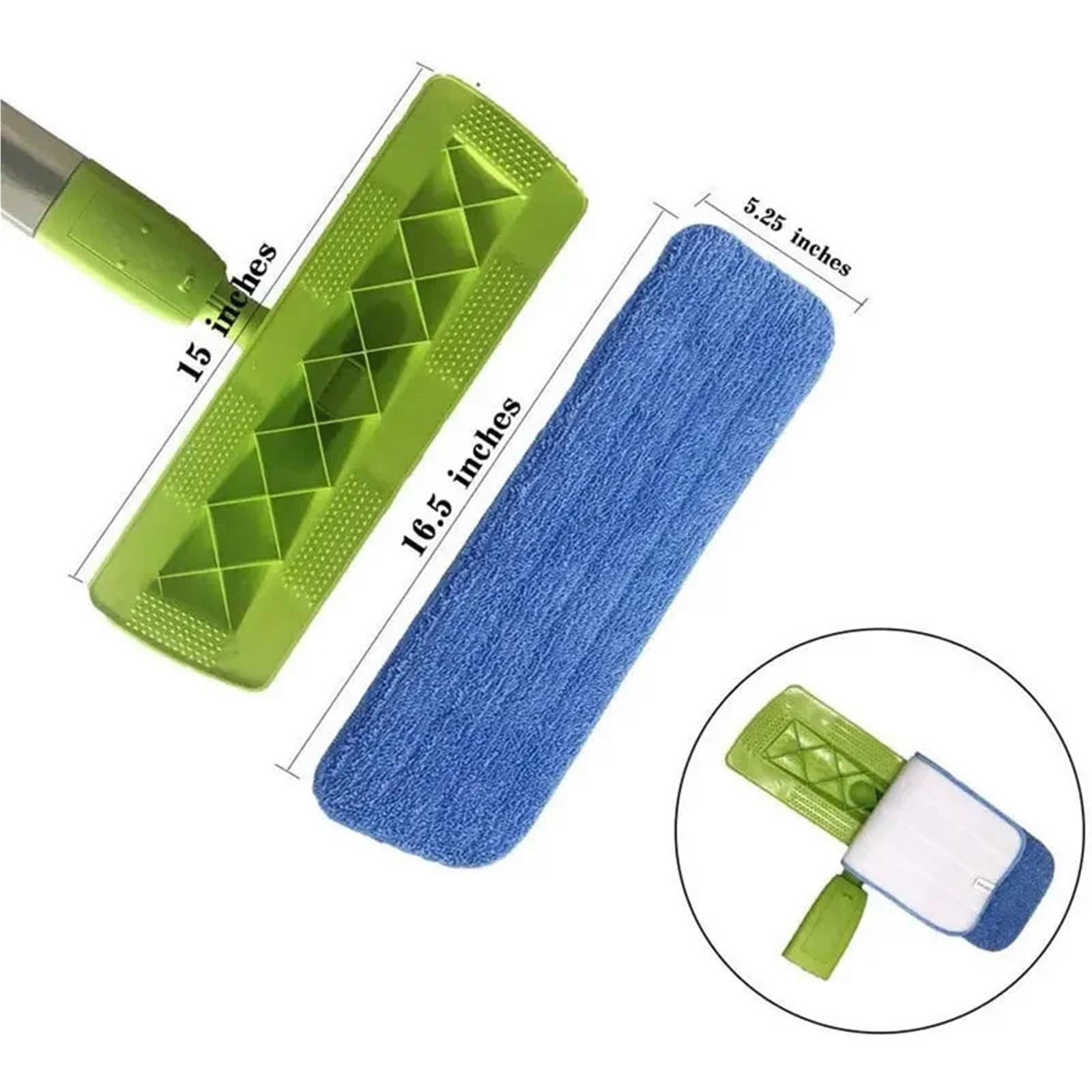 10 panni di ricambio in microfibra for mocio | Ricarica lavabile adatta for mop spray, strumenti for la pulizia, bagnati e asciutti(14x46cm-blue)