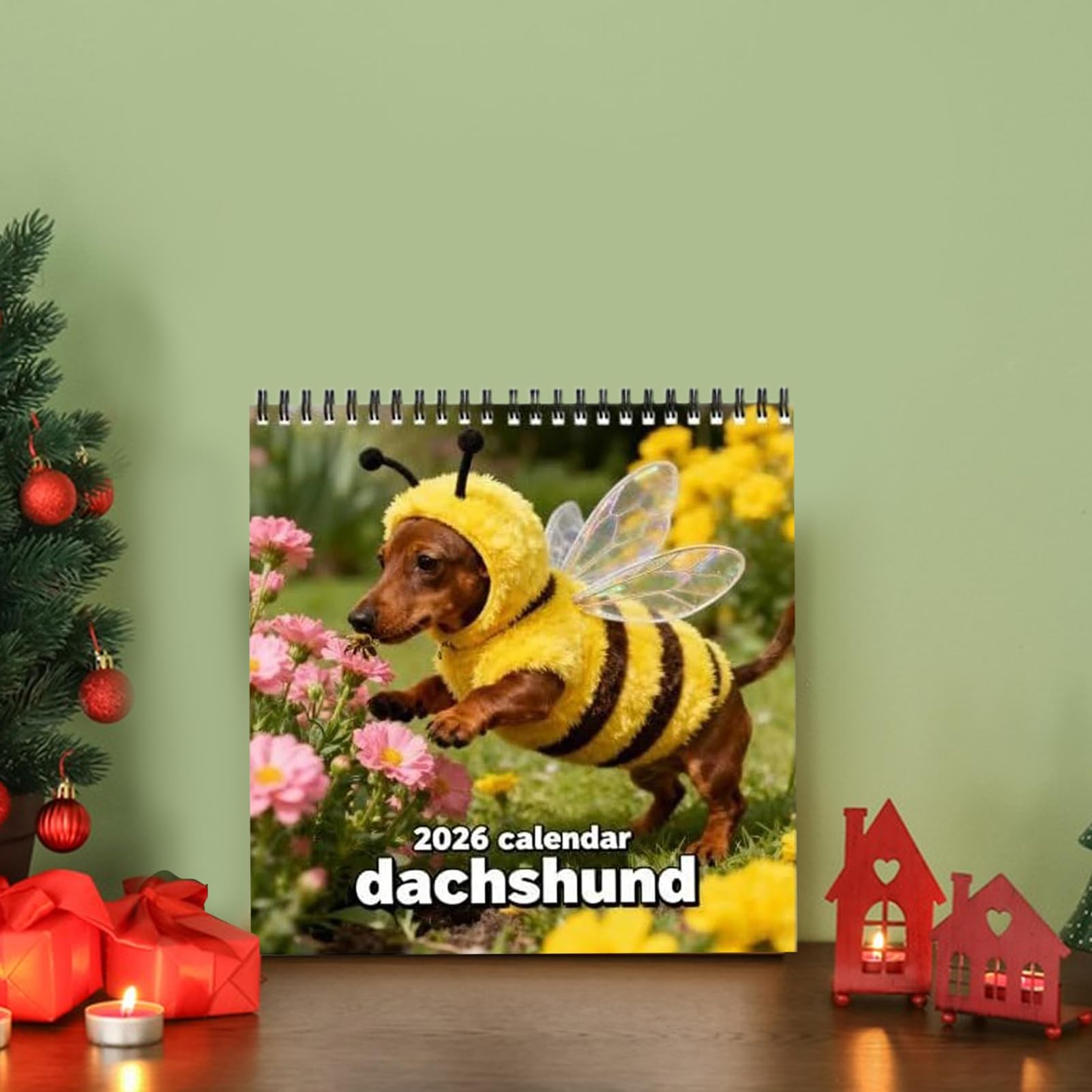 Calendario De Pared 2026 Planificador y Organizador Mensual para Perros con | Planificador De Pared Para Fechas Vacaciones Decoración Hogar Oficina Escritorio Aula