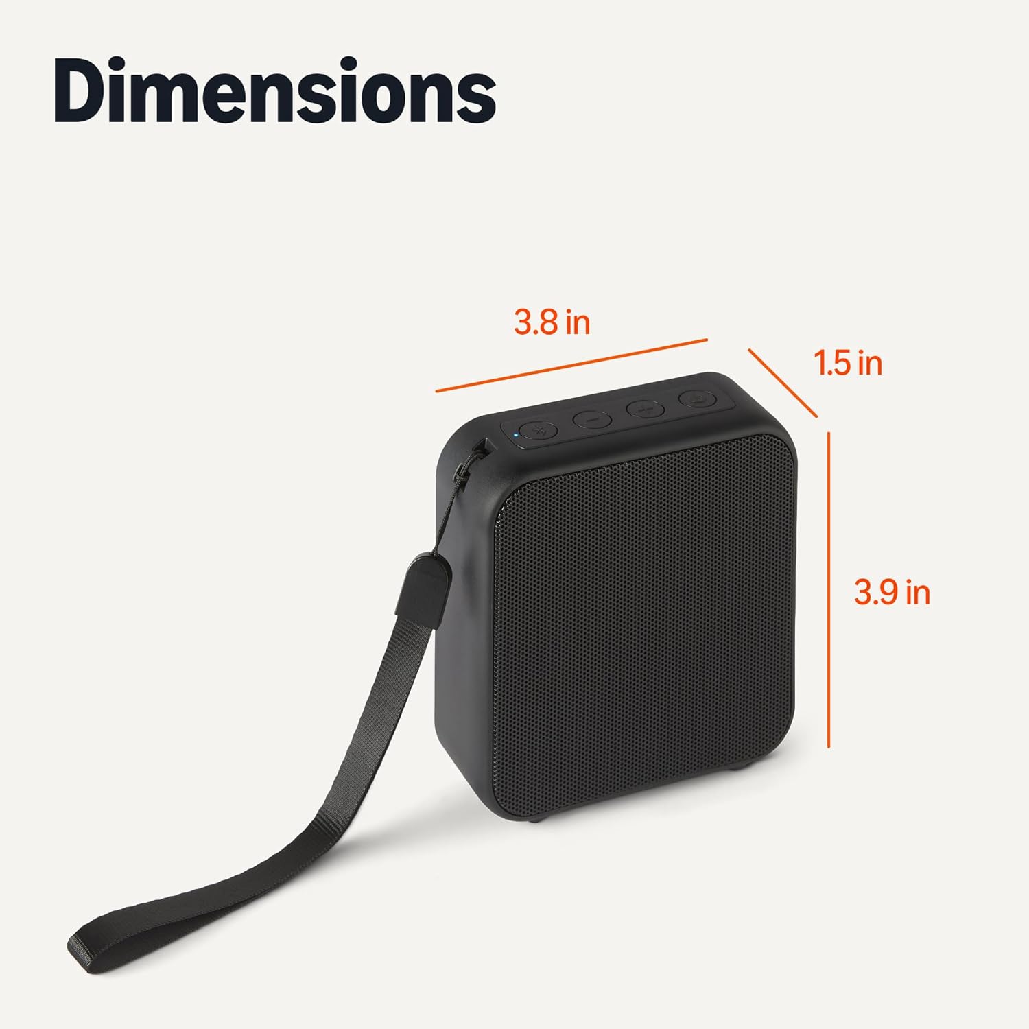 Amazon Basics Bluetooth Speaker Wireless, IPX5 Waterproof, 6 Hour Playtime, Compact Size for Home, Outdoor, Black - Image 5