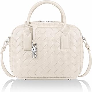 Women's Handmade Woven Top Handle Bag Luxury Crossbody Purse Designer Shoulder Handbag Woven Purse