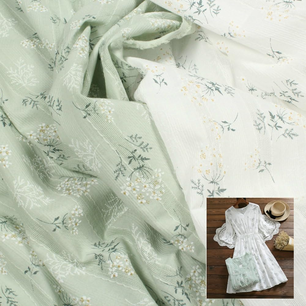 Tela para Tapizar Tela Jacquard con Estampado Hueco Bordado, 50x140cm, Rama de Flores, Tela de algodón, decoración de Ropa for el hogar, 150 g/m Tela Tapizar(Beige,140x200cm)