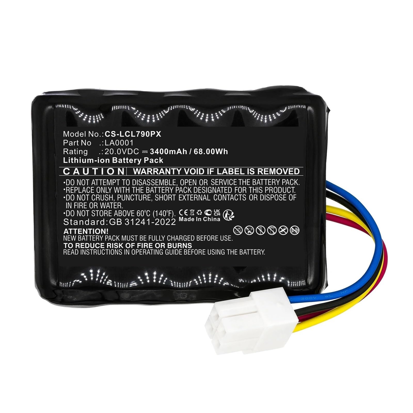 Batería de Repuesto de 3400 mAh, 68 WH, Compatible con Landxcape LX790, LX790i, LX792, LX795, LX796, LX790 600 m2, LX792 600 m2, LX795 40, PN LA0001