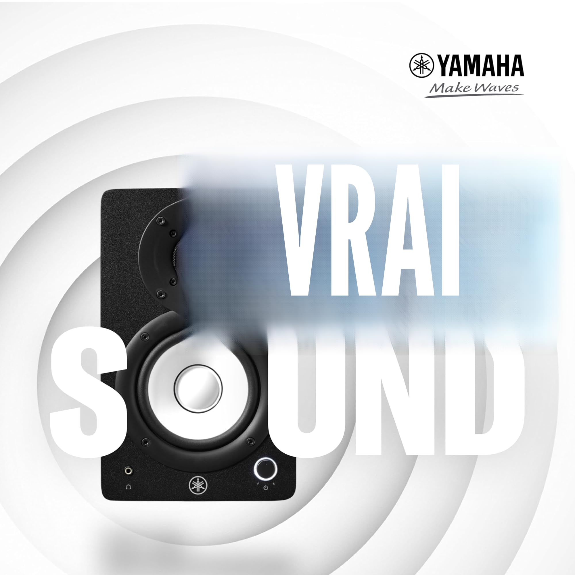 Yamaha HS4 Enceintes de Studio – Enceintes Amplifiées Compactes à 2 Voies de Qualité Studio Pour le Monitoring, Paire, Bass-Reflex 4.5" 52W, pour la Production Musicale et le Montage Vidéo - Noire