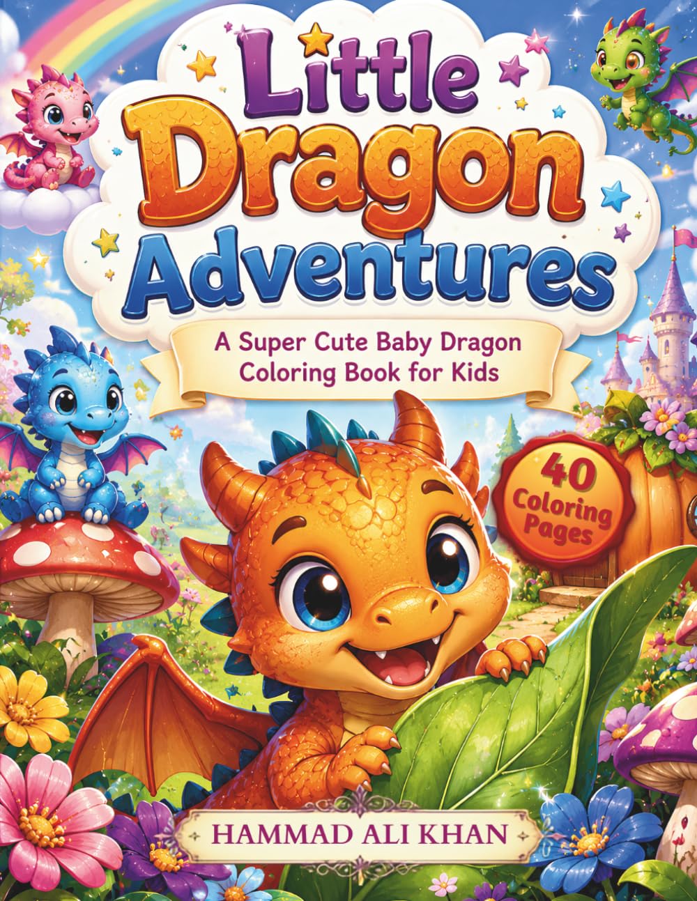 Little Dragon Adventures: A Super Cute Baby Dragon Coloring Book for Kids