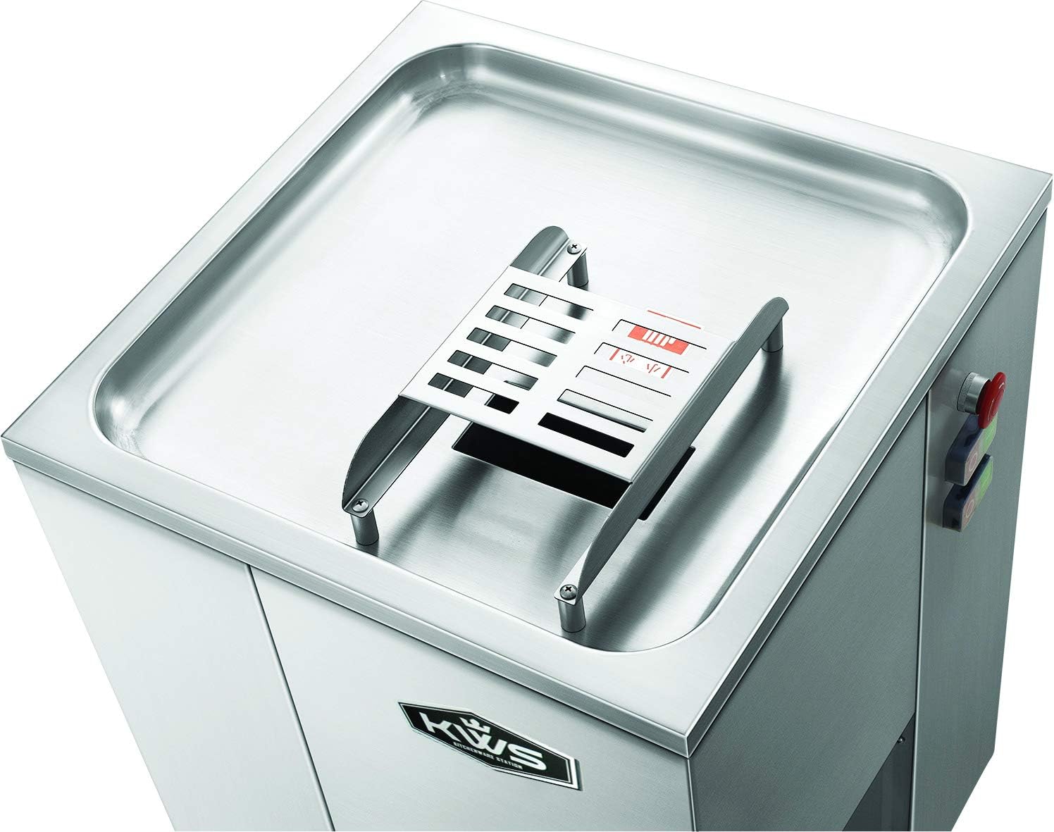 KWS PS-92 5mm Floor Model Commercial 1950W Meat Slicer 794 lbs/hr Stainless Steel Fresh Meat Cutter Electric Meat Cutting Machine for Restaurant/Deli/Butcher Shop