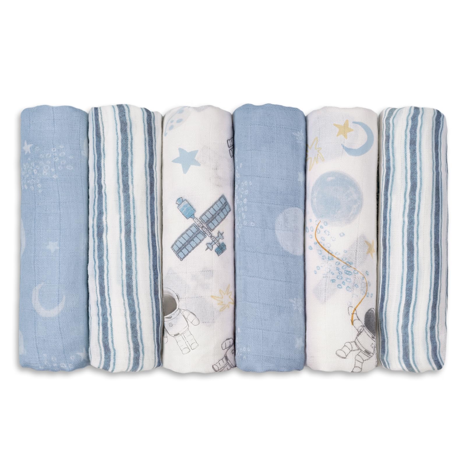 GLLQUEN BABY Muslin Squares Cloth for Baby 6pack 70cm x 70cm Cotton Burp Cloths for Newborn Absorbent & Breathable and Ideal to Clean