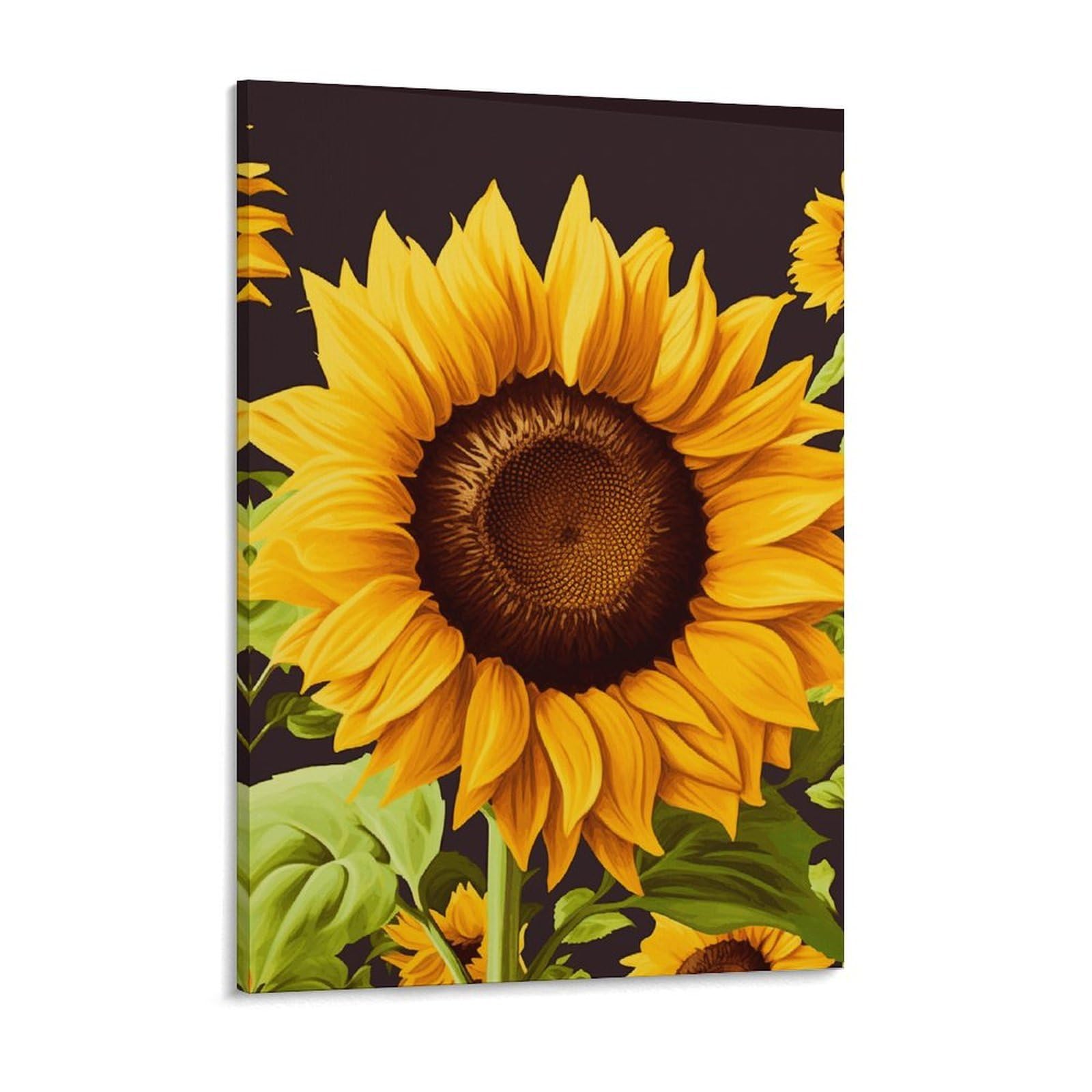 NTVOWPZO Beautiful Sunflower Canvas Wall Art for Bedroom 12x16inch Canvas Prints Artwork for Walls Modern Picture Artwork Painting for Living Room Aesthetic Wall Paintings for Bathroom Kitchen Office