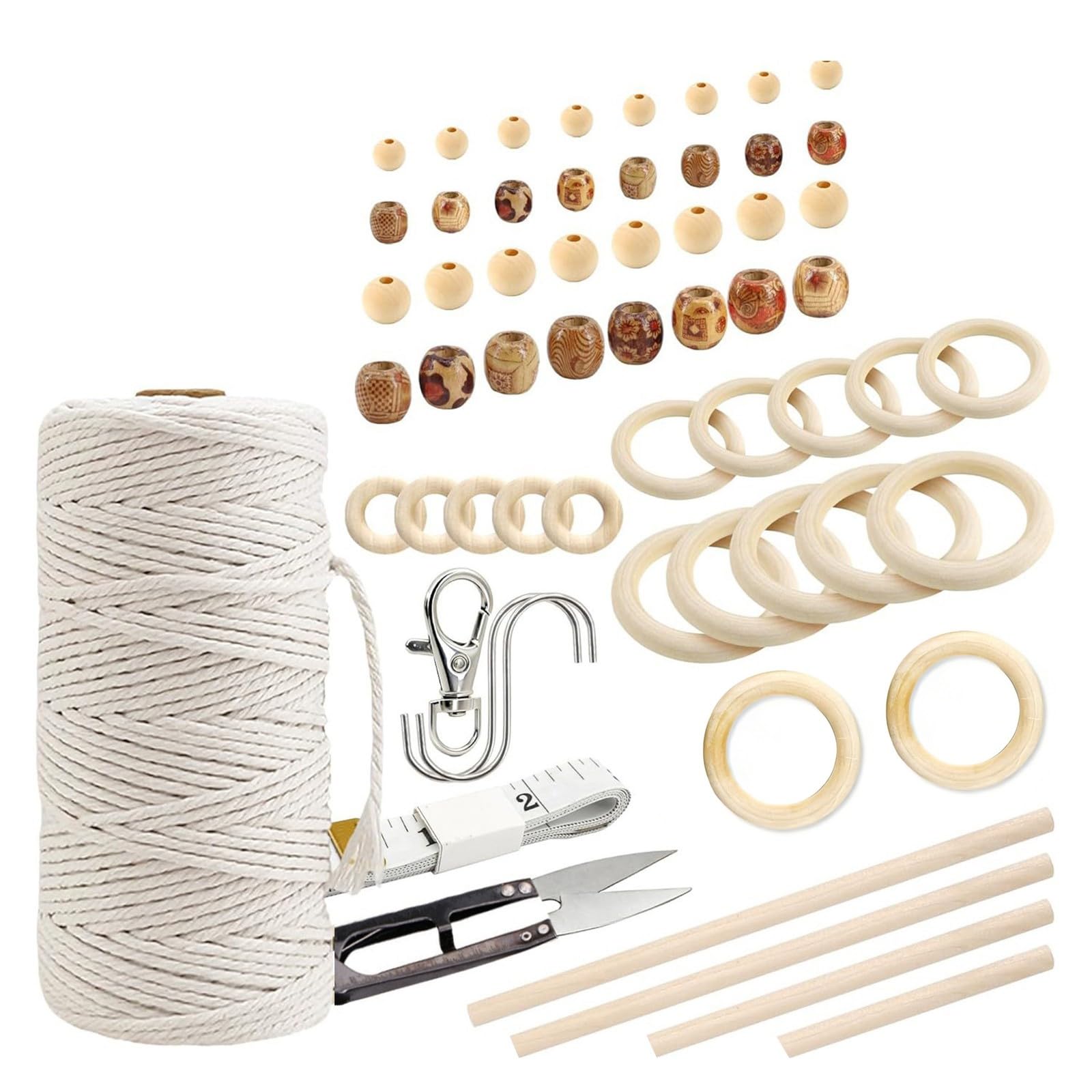 Kalttoy Weaving Tapestry Materials Set Includes 227Pieces of Wood and Thread for Creative Art Traditional Fabric Materials