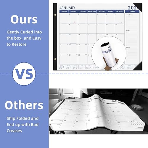 Miniatura 5 de Ospelelf Calendario de escritorio grande 2024 x 17 pulgadas, calendario de 18 meses de enero de 2024 a junio de 2025, calendario de escritorio con