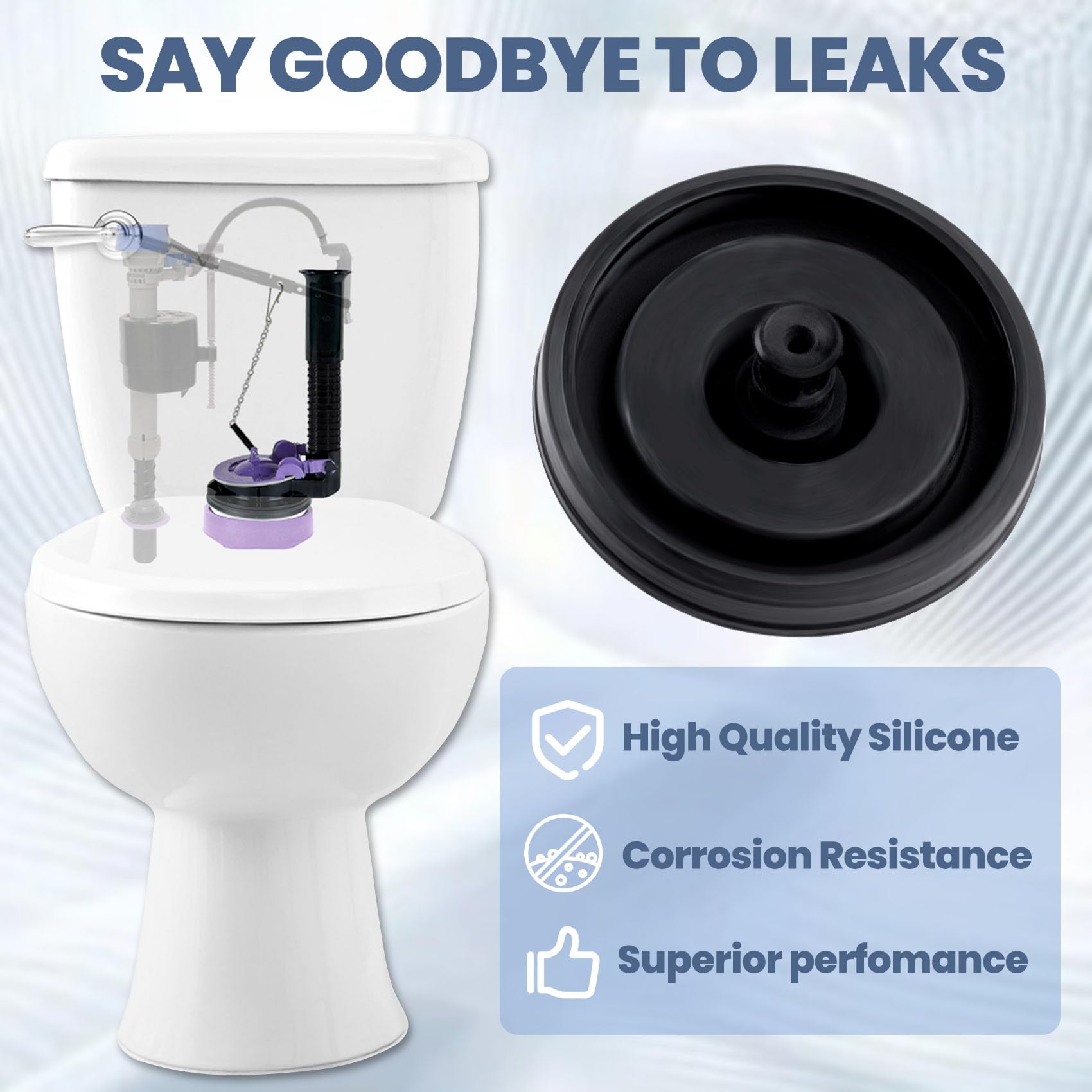 Toilet Canister Repair Kit – Compatible With Kohler GP1229656, K-1188999, K-1188998 AquaPiston Flush Valve – Includes Center Guide, Chain, And Cap (ABS Plastic)