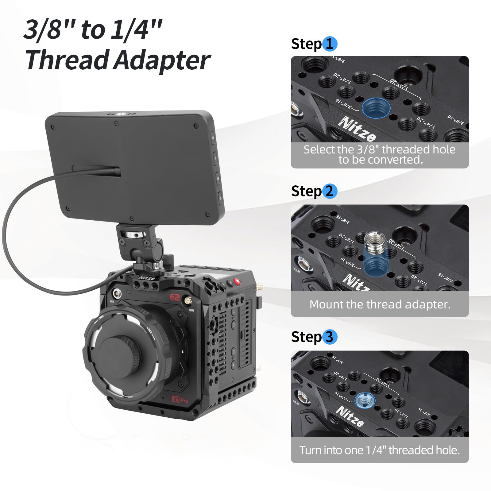 Amazon.co.jp: Nitze ケージ Z CAM E2-F6 Pro 用 主な特徴: Z CAM E2