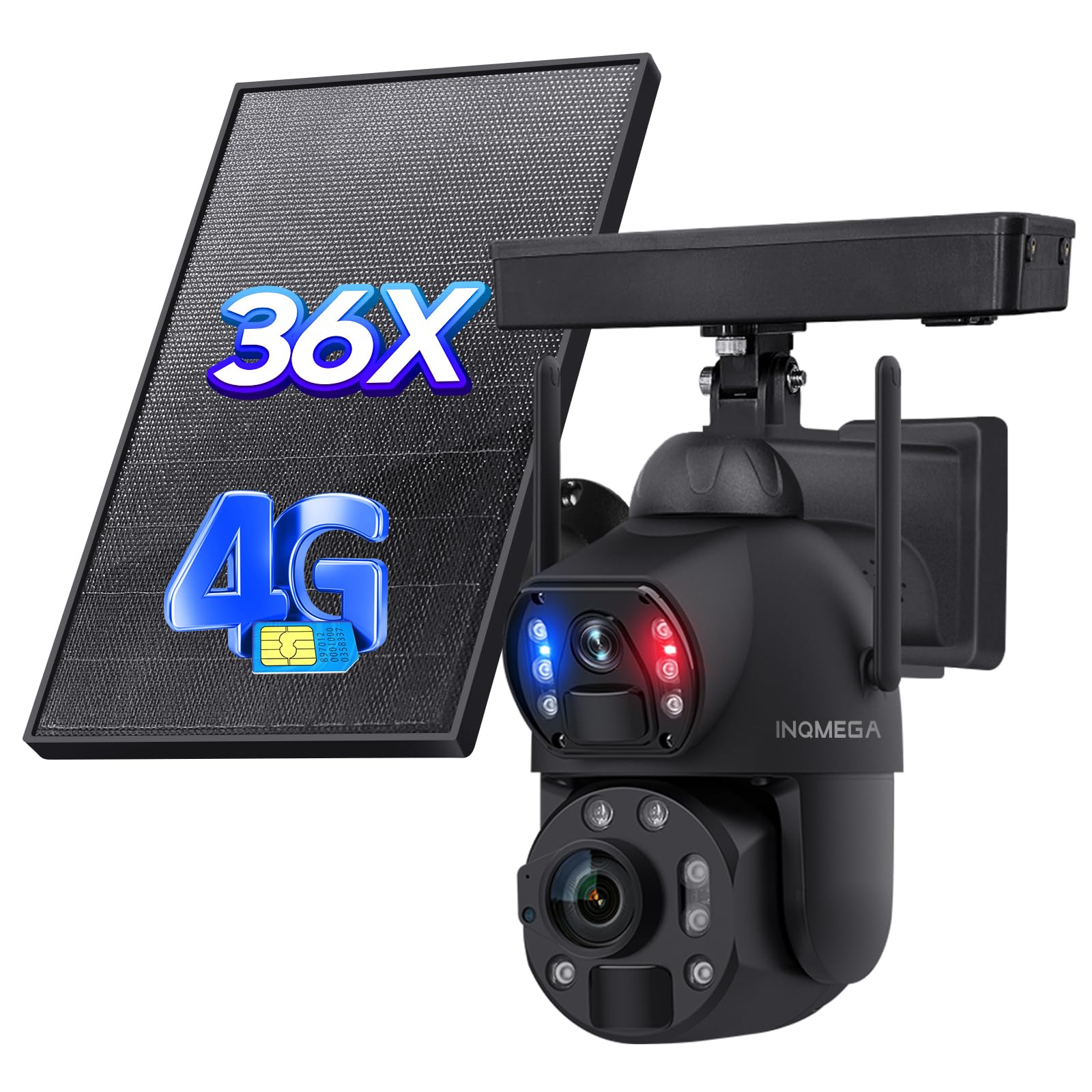 Amazon.com: INQMEGA Metal 4G LTE Cellular Solar Camera, 36X