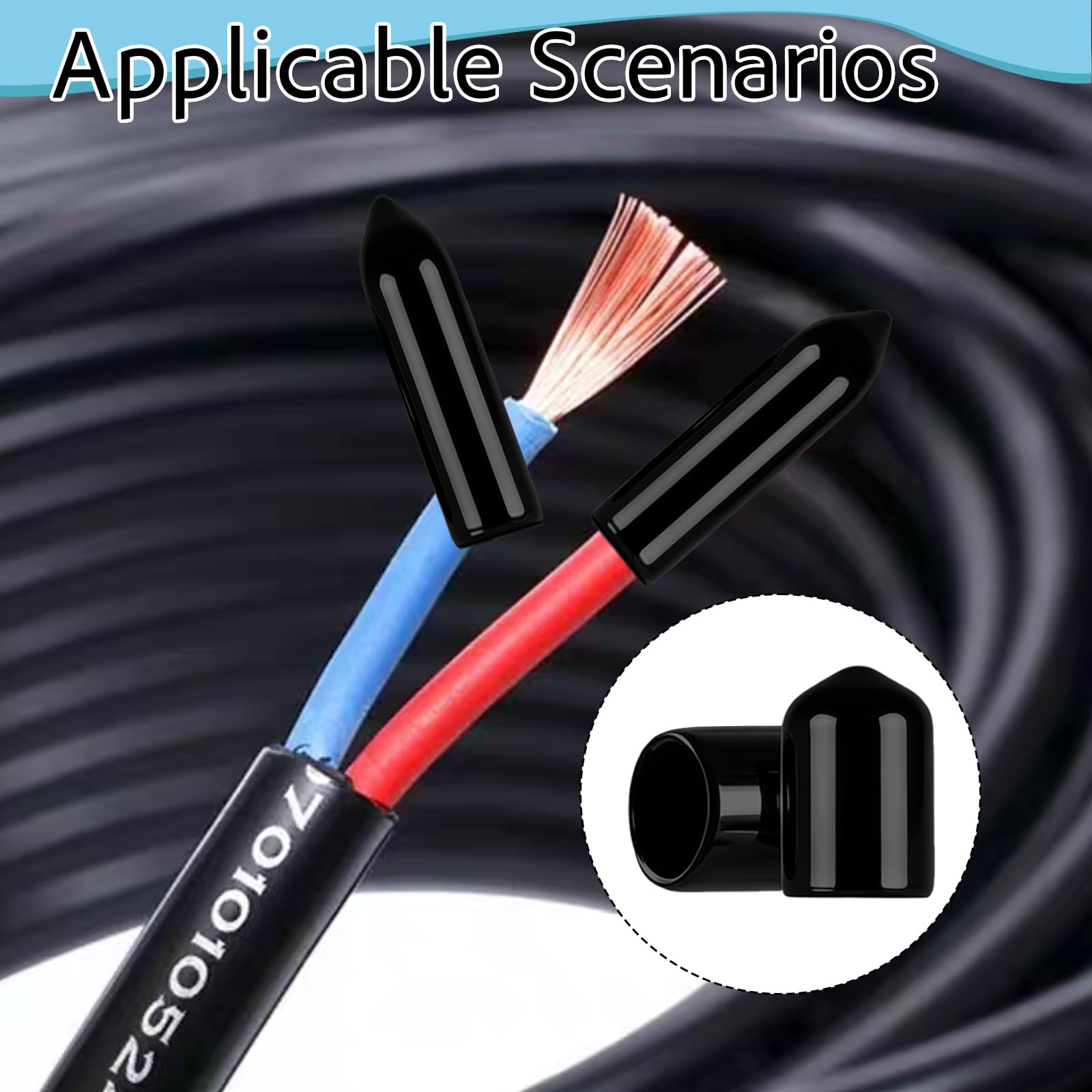 150 Pezzi Tappi Terminali in Gomma 4mm ID, Rotondi Cappucci Terminali in PVC, Copertura Protezioni per Viti, Bulloni, Filettature, Tubi, Gambe di Sedia e Astine, Nero
