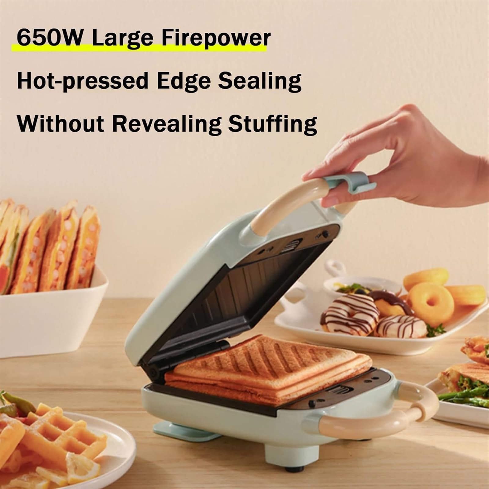 Amazon.com: 6-in-1 Single Waffle Maker, Waffle Maker Iron for