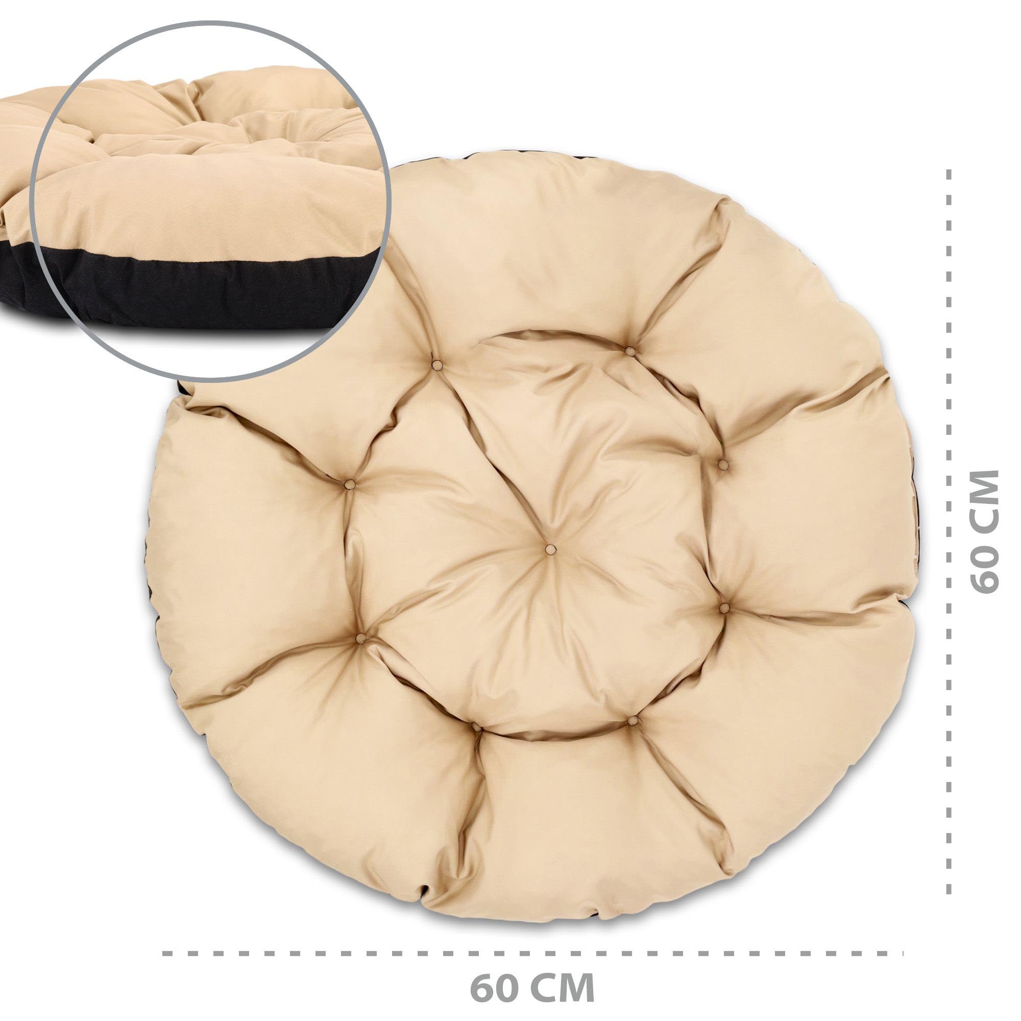 Morbuy Papasan Coussins De Chaise Ronds, Doux Épais Coussin Fauteuil Papasan Coussin Fauteuil Rotin Pour Jardin ExtéRieur, Balcon Et Salon
