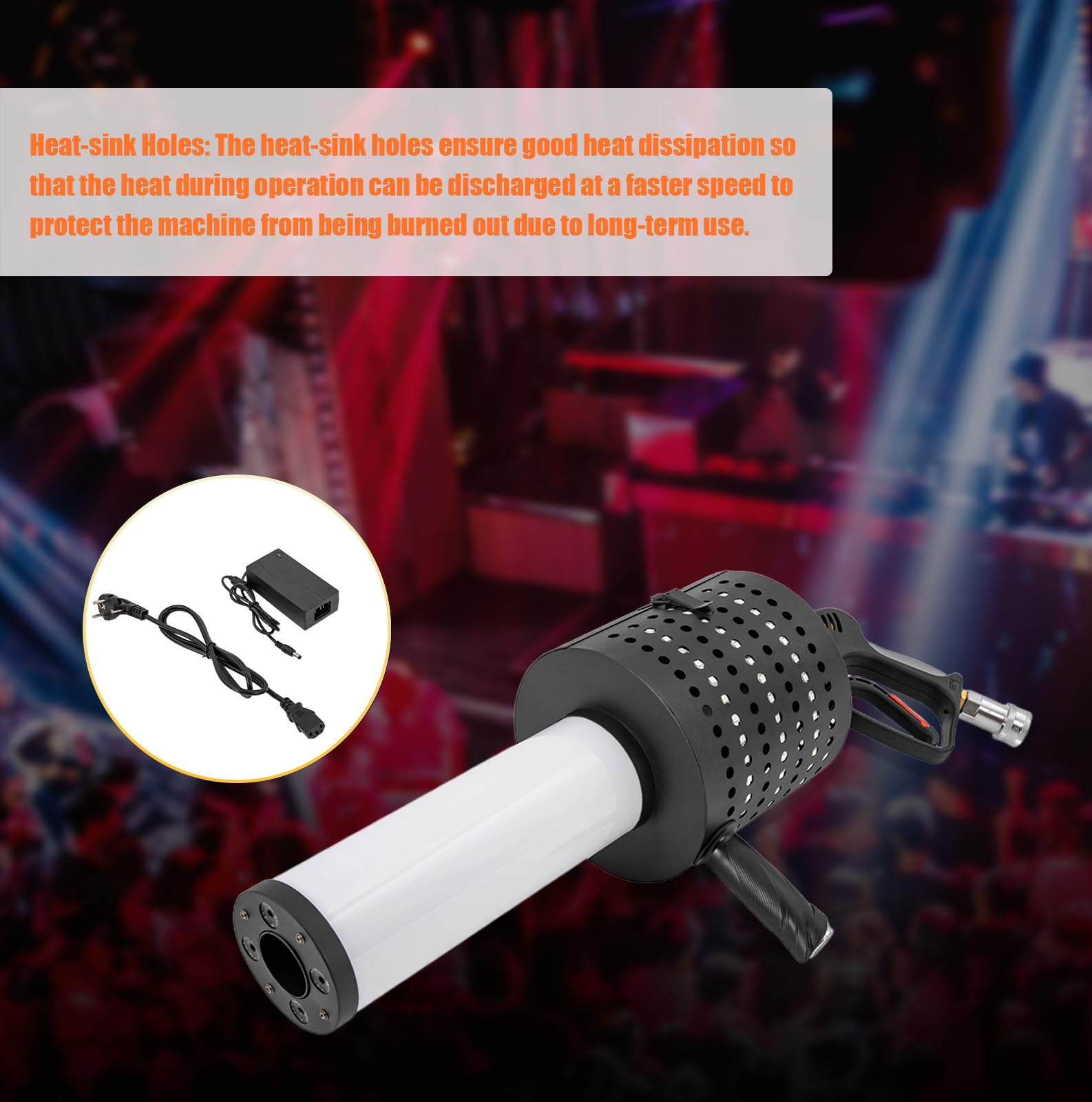 LED CO₂ Konfettimaschine Handgeführte Maschine für Party Hochzeit Bühne Konzerte Theater - Akku Nebelmaschine, Event Konfetti Werfer