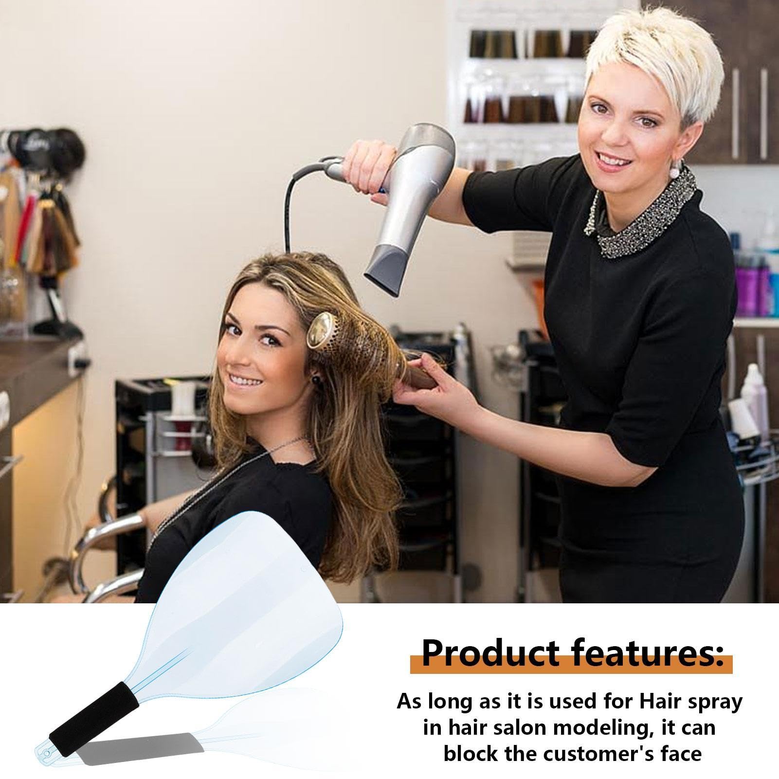 Hairspray Face Cover - 13inch Hairspray Face Shield | Transparent Hairspray Masks Barber Face Shield | Barber Hairspray Cover Face Visor Hair Tool | Hairdressing Hairspray Shield Masks for Eyes Face