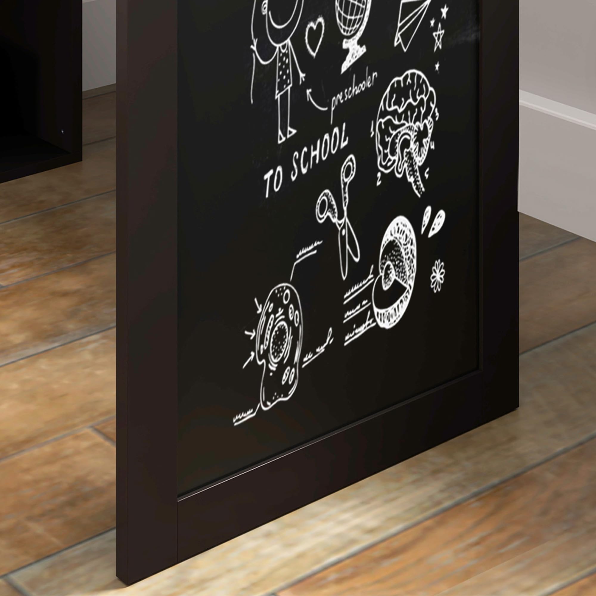 HOMCOM Escritorio Computadora Plegable, Escritorio con Biblioteca, Estación de Trabajo, Mesa Negro, 9 Compartimentos Abiertos y Estante Ajustable, Mesa de Ordenador para Dormitorio, 98 x 51 x 153 cm