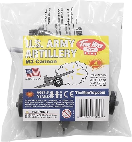 Miniatura 4 de TimMee M3 Artillery - Juego de cañón de plástico gris de 4 piezas para hombre, fabricado en Estados Unidos