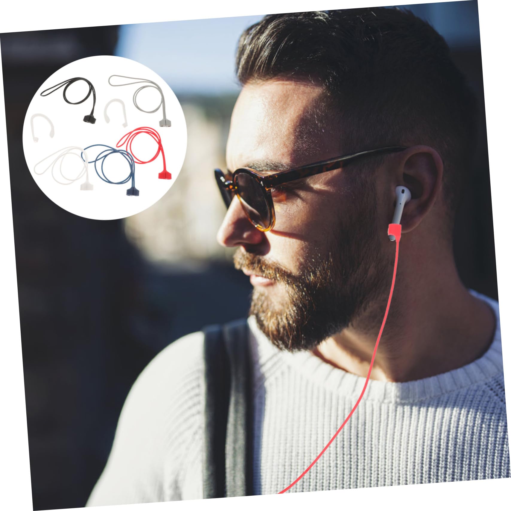 DOITOOL 3 Juegos De Cordones Magnéticos Para Auriculares Deportivos De Silicona Con Diseño De Collar.