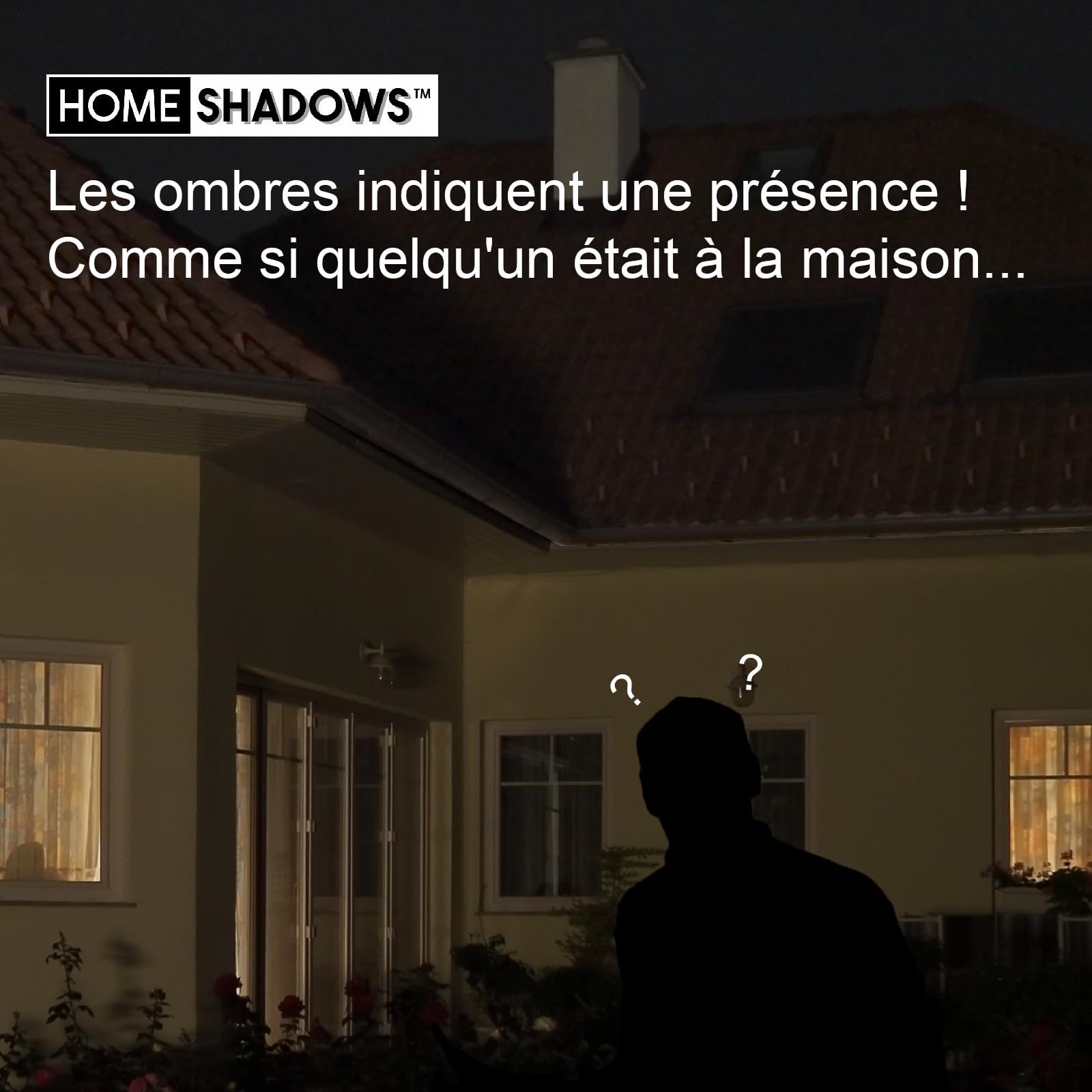 Simulateur de présence – Dissuasion et Protection Contre Les cambrioleurs grâce à la lumière et à l'ombre, Noir + minuterie numérique