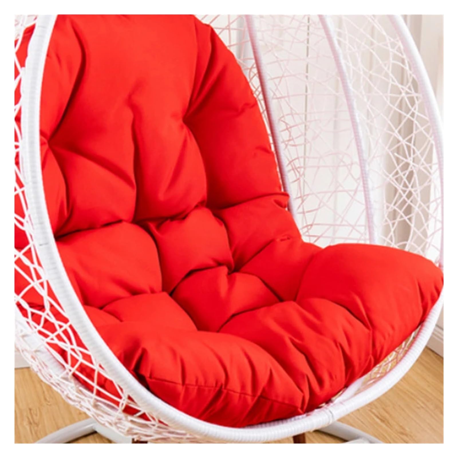 RRYPBOVG Hanging Chair Cushion 120x80cm Swing Hanging Basket Seat Cushion Hammock Egg Chair Pad Outdoor Garden Balcony Thicken Rocking Swing Chairs Cushion(1 Without Chair)