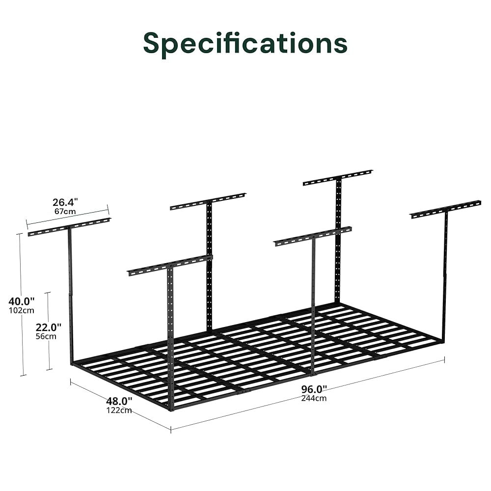 Amazon｜SunsGrove 4x8 オーバーヘッドガレージストレージラック