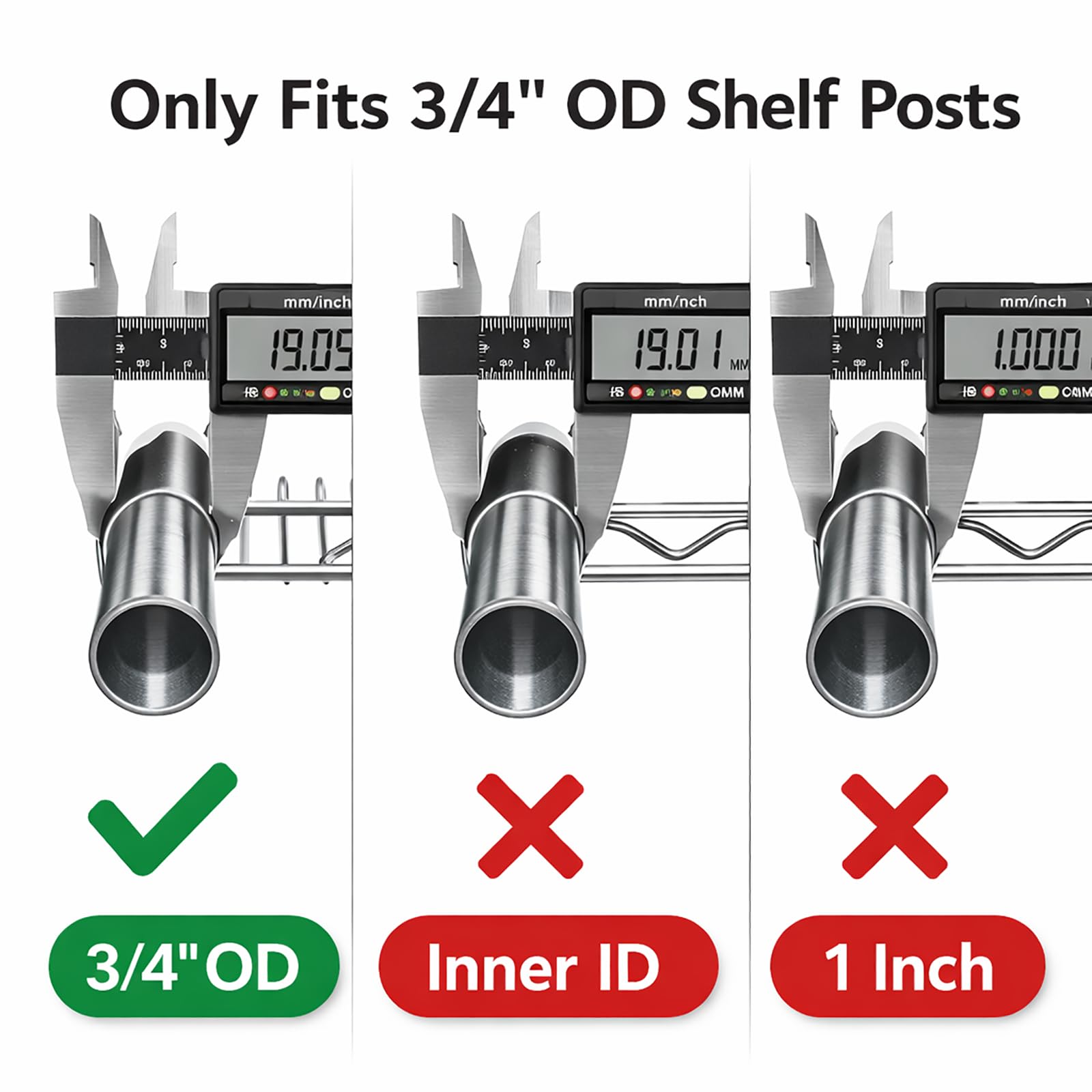 Wire Shelf Clips - 52 Pack for Stable Shelves -3 Wire Shelf Clips - 52 Pack for Stable Shelves -3