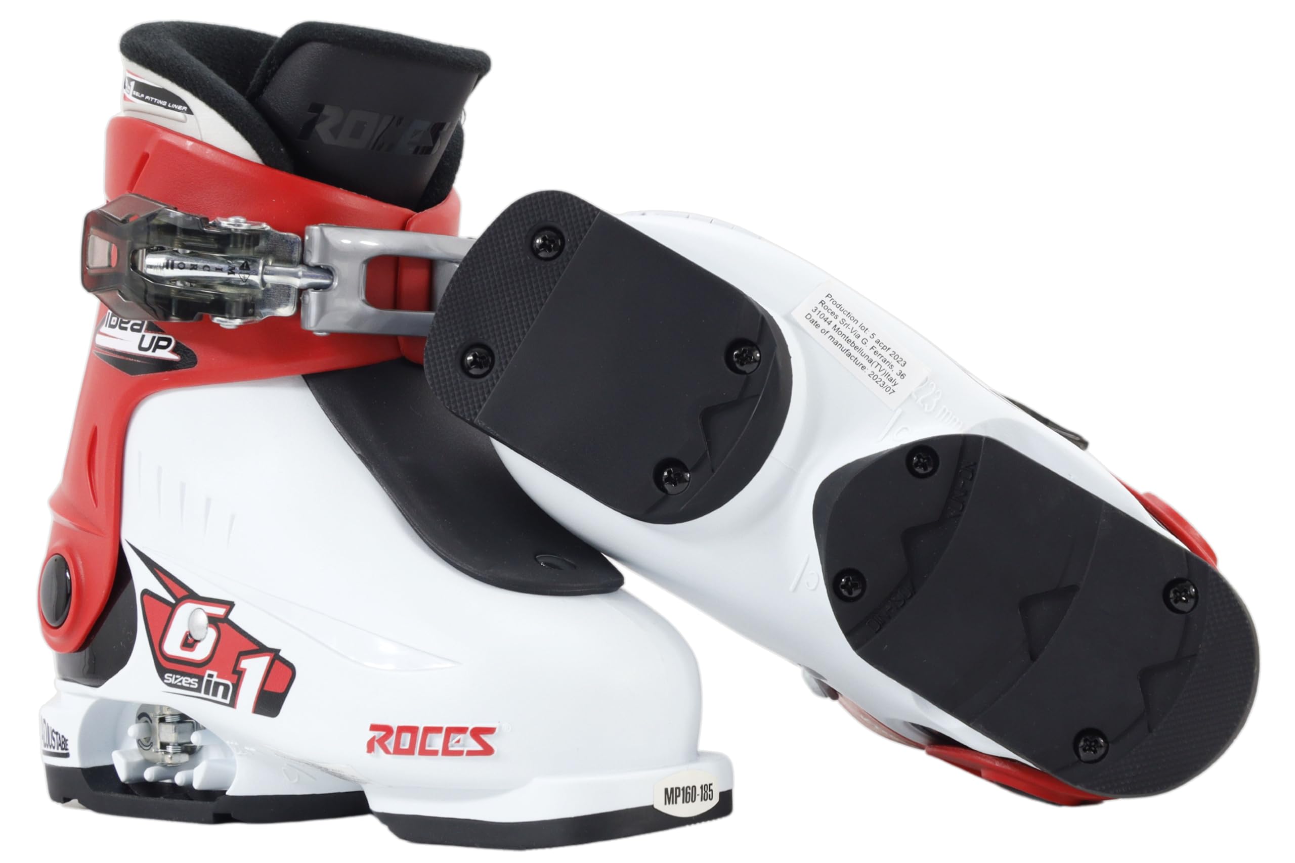 Amazon | Roces 16.0-18.5 IDEA Up Adjustable Ski Boots - White Red
