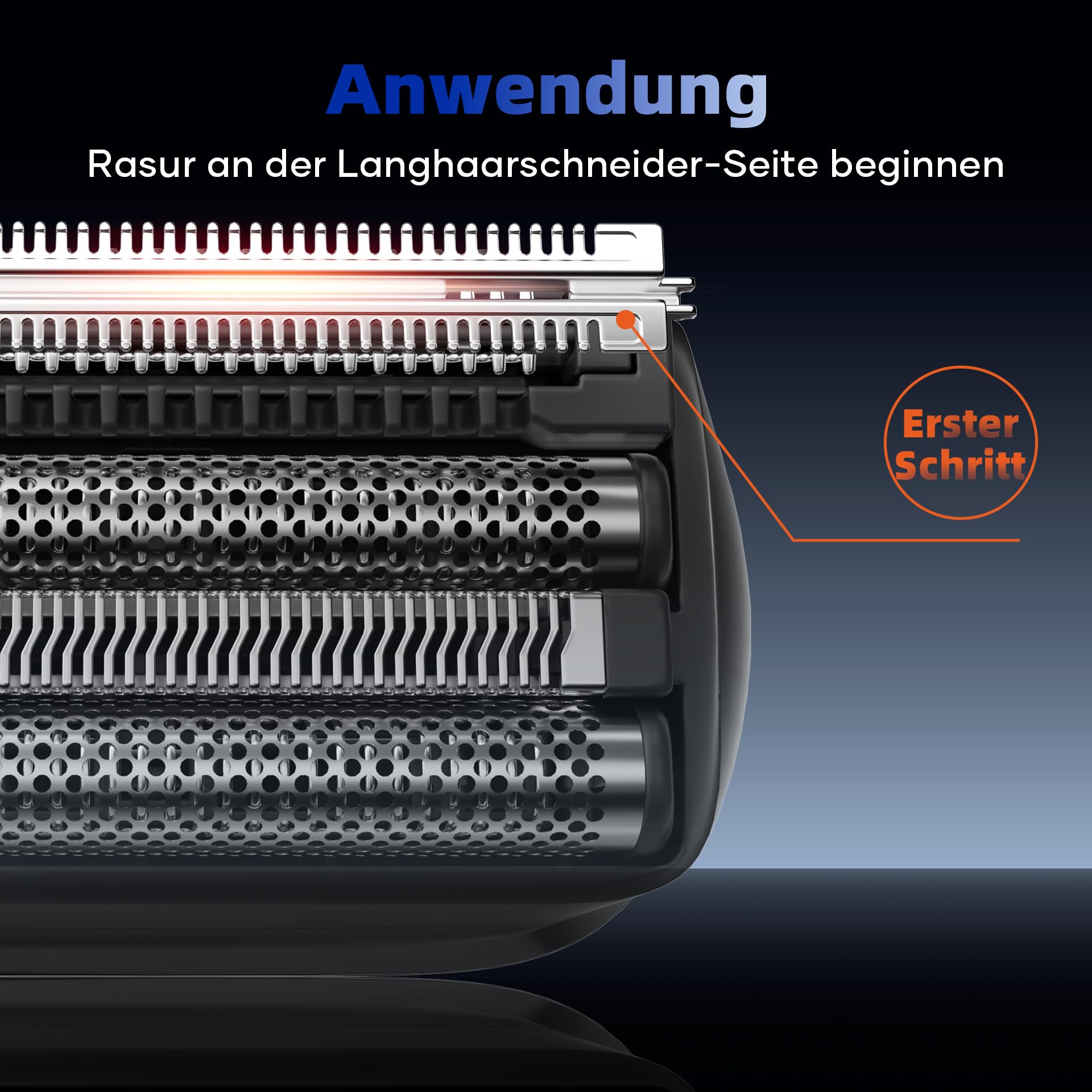 kensen Mini Foil Shaver Elektrorasierer Herren 4 Flexiblem Scherkopf USB-C Wasserdicht 120Min Trockenrasierer Tragbar