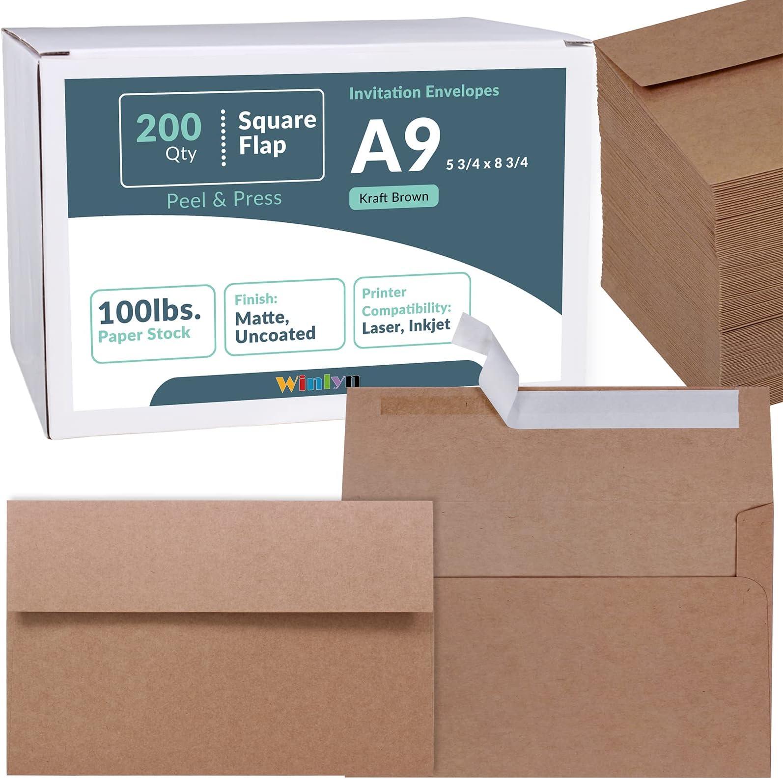 300 Pieces A9 15 Colors Invitation Envelopes for 5.5 x 8.5