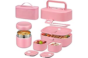 OmieBox Bento Lunch Box for Kids with Leak-Proof Containers and Insulated Soup Thermo