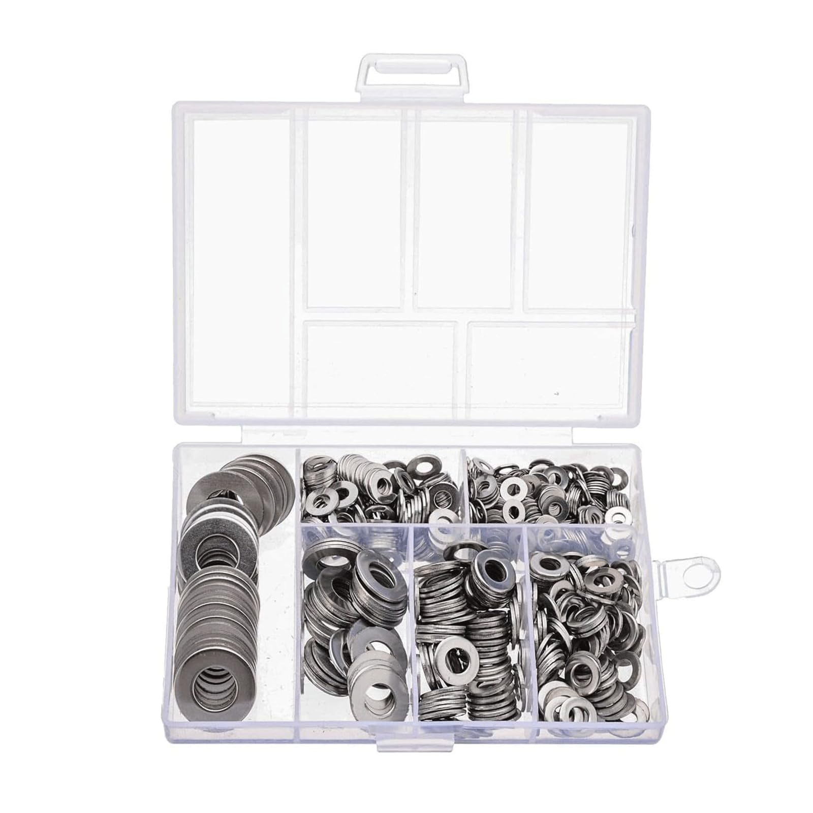 BKEKM 660pc Rondelle Piatte M3 M4 M5 M6 M8 M10 Rondella in Acciaio Inox Rondella Piana Kit Vite di Fissaggio Viti Hardware Guarnizione Piatta