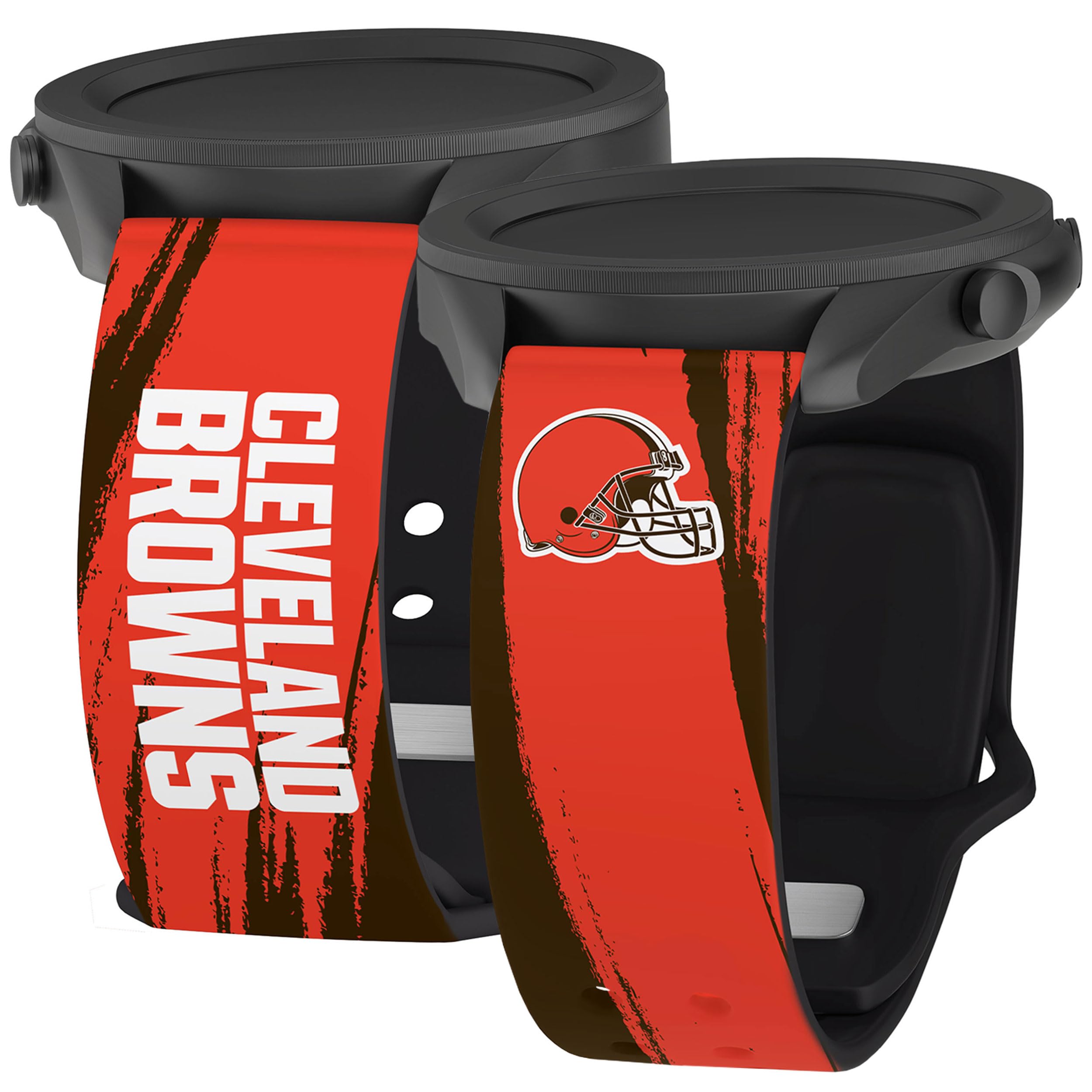 Game Time Cleveland Browns HD Paint Stripe Watch Band Compatible with Samsung Galaxy Watch (22mm Short)