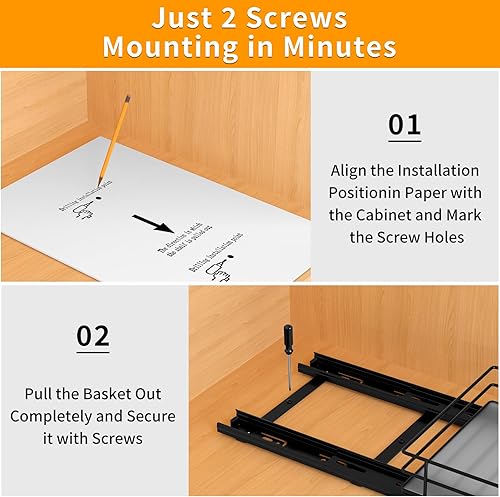 Miniatura 6 de Organizador de especias extraíble para gabinete, organizador de especias deslizante resistente para armarios de cocina y despensa, se adapta a