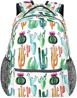 Mochilas de viagem para laptop para mulheres homens planta suculenta cacto moda mochilas escolares mochilas para livros, mochilas casuais para meninos e meninas, trabalho, caminhadas, acampamento, Multicor, Medium