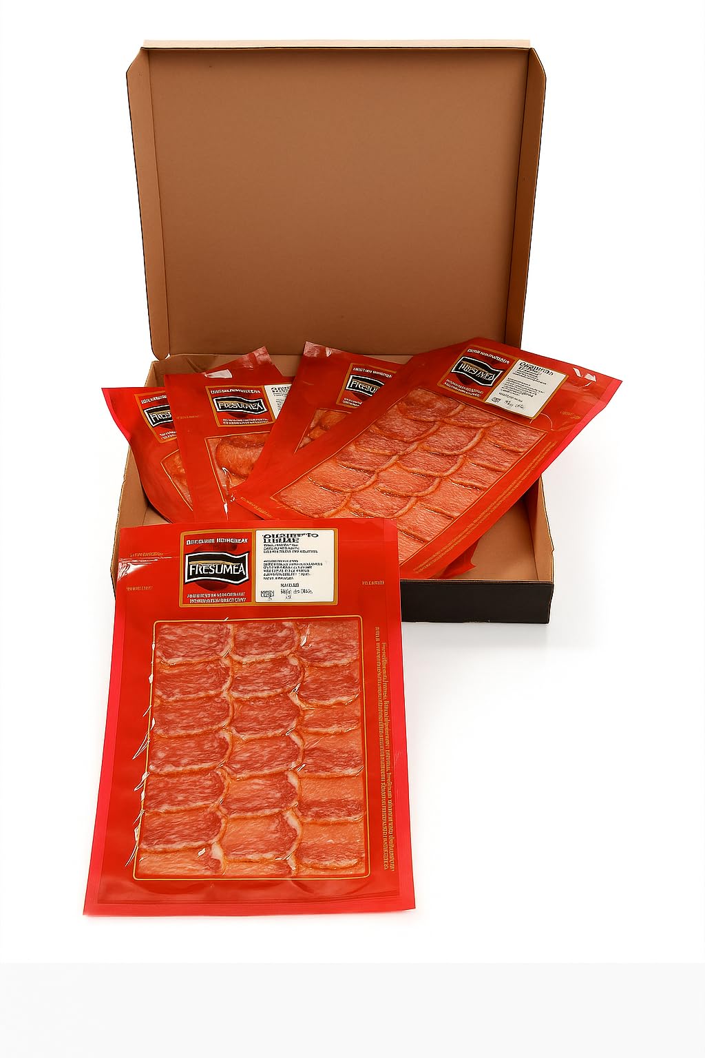 Lomo Cebo de Campo 50% Raza Ibérica. Loncheado envasado al vacío. Contiene 5 sobres x 100 grs (500g) Embutidos ibéricos. Lomo Cebo Salamanca.