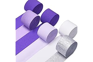 PartyWoo Silver and Purple Birthday Decorations: Vibrant Streamers for Festive Occasions