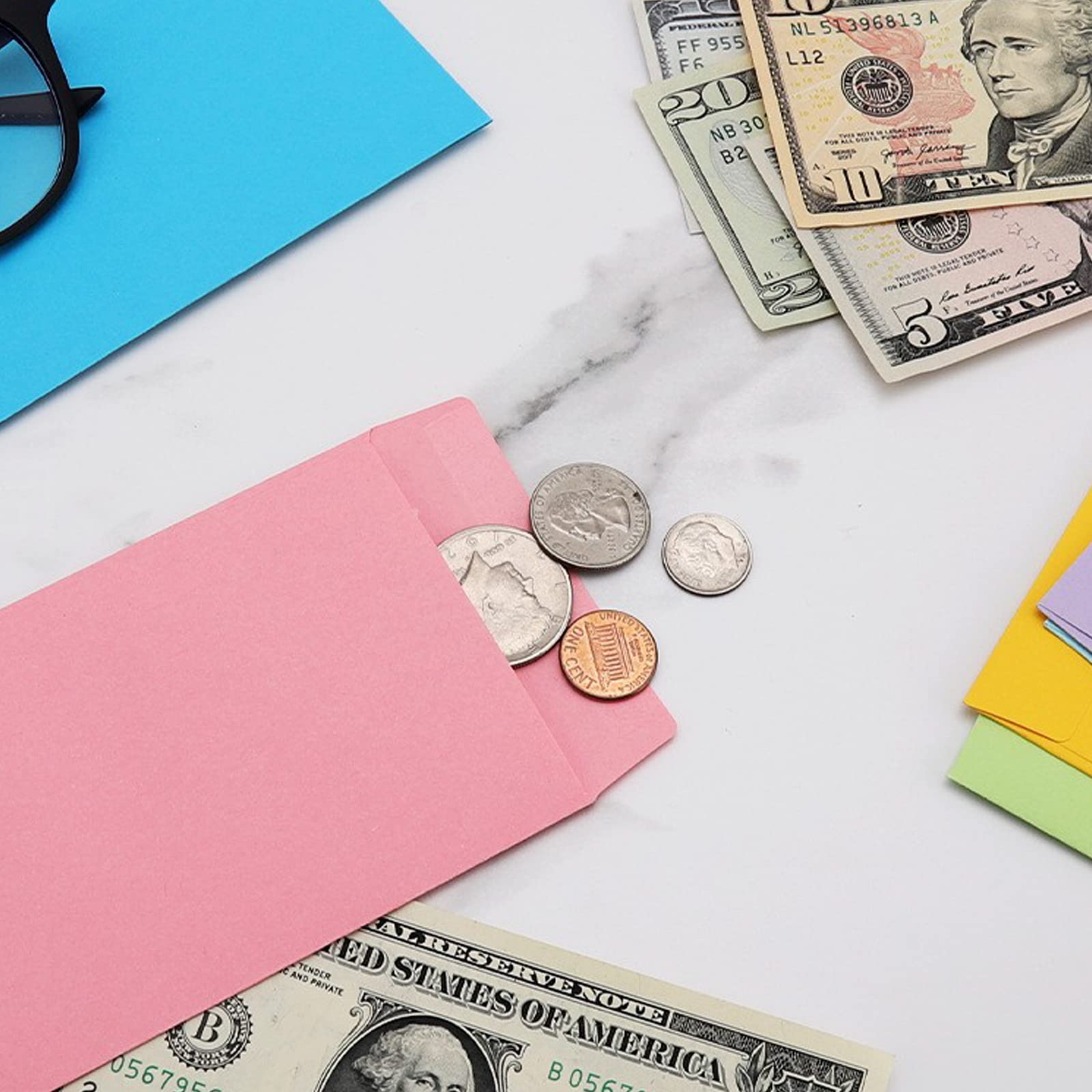 VANRA 150 PCS Coin Envelopes #1 Seed Envelopes Colorful Small Parts Envelope with Gummed Flap for Mini Parts Stamps Collection (2 1/4 x 3 1/2 Inches) - Image 2