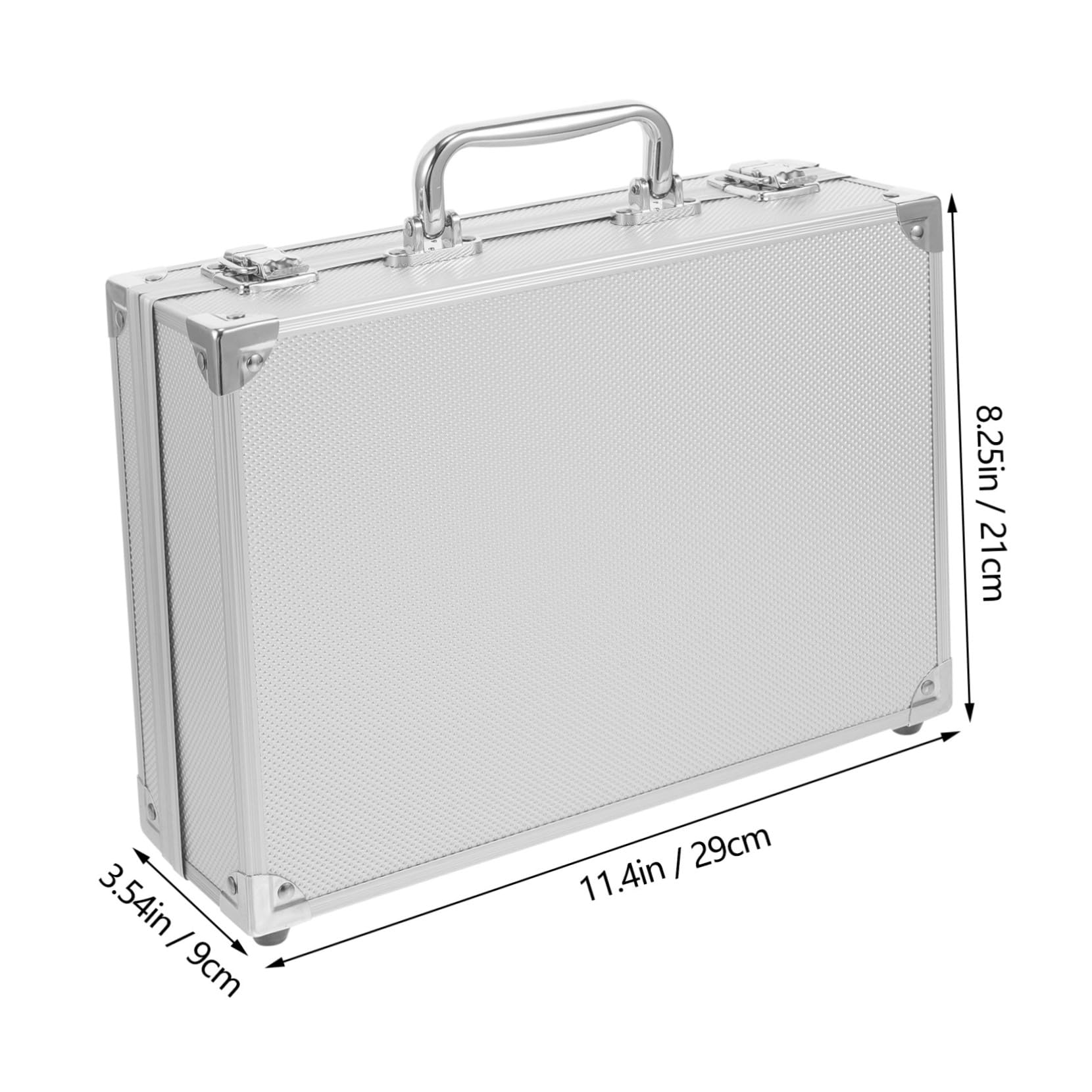 Vogely Boîte à Outils En Alliage D'aluminium - Boîte De Rangement Pratique En Aluminium - Poignée Portable - Petite Boîte à Outils Durable Et Facile à Utiliser - Argent Et Noir