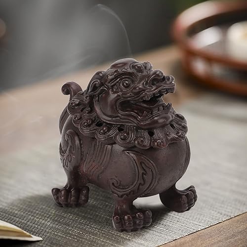 Miniatura 4 de Soporte de incienso de reflujo de aleación con diseño de león para inciensos, cono, dormitorios, oficinas, ornamento, regalos