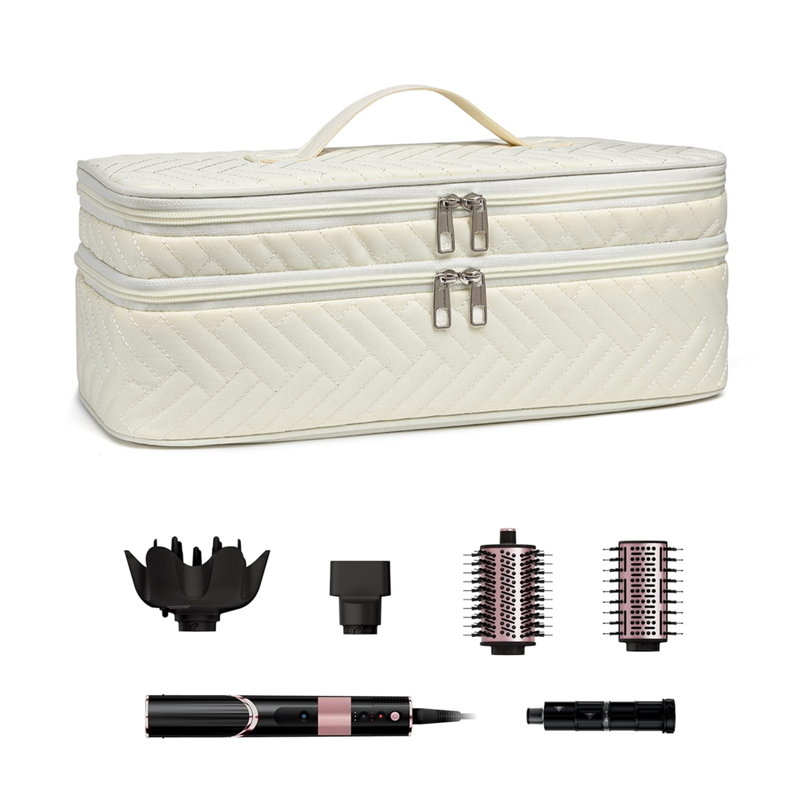 ARLMEGOR Double-Layer Carrying Case Apply to Revlon One-Step Hair Dryer, Travel Bag for Hair Volumizer/Styler,Water Resistant Storage Organizer Box,