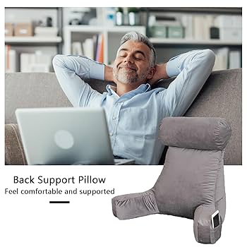 Reading Cushion | Bed Seat Relax Pillow With Neck/Arm Support | Reading Pillows For Bed Back Support | Back Rest Support Pillow With Washable Cover