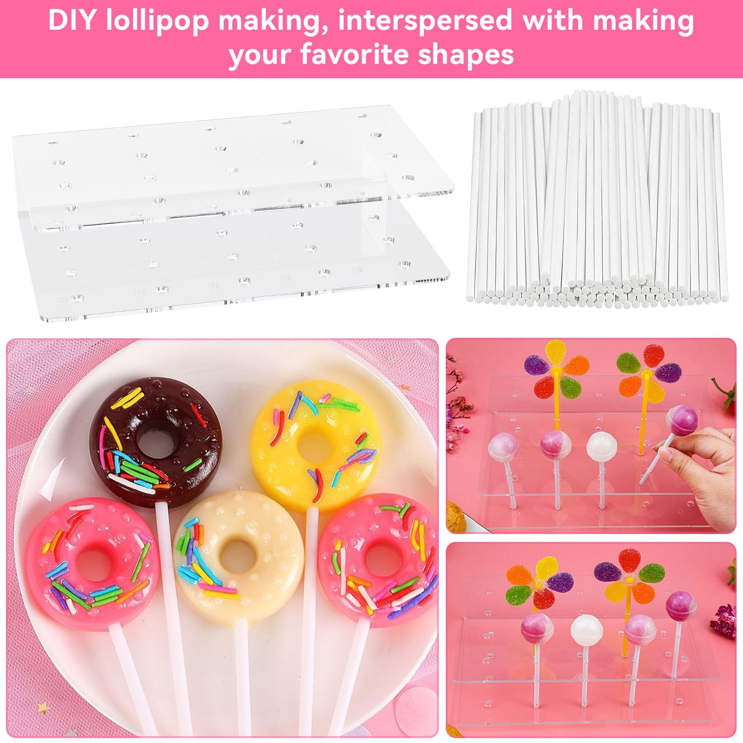 Cake Pops Ständer Lolly Lutscher-Display Lutscherständer Aus Holz